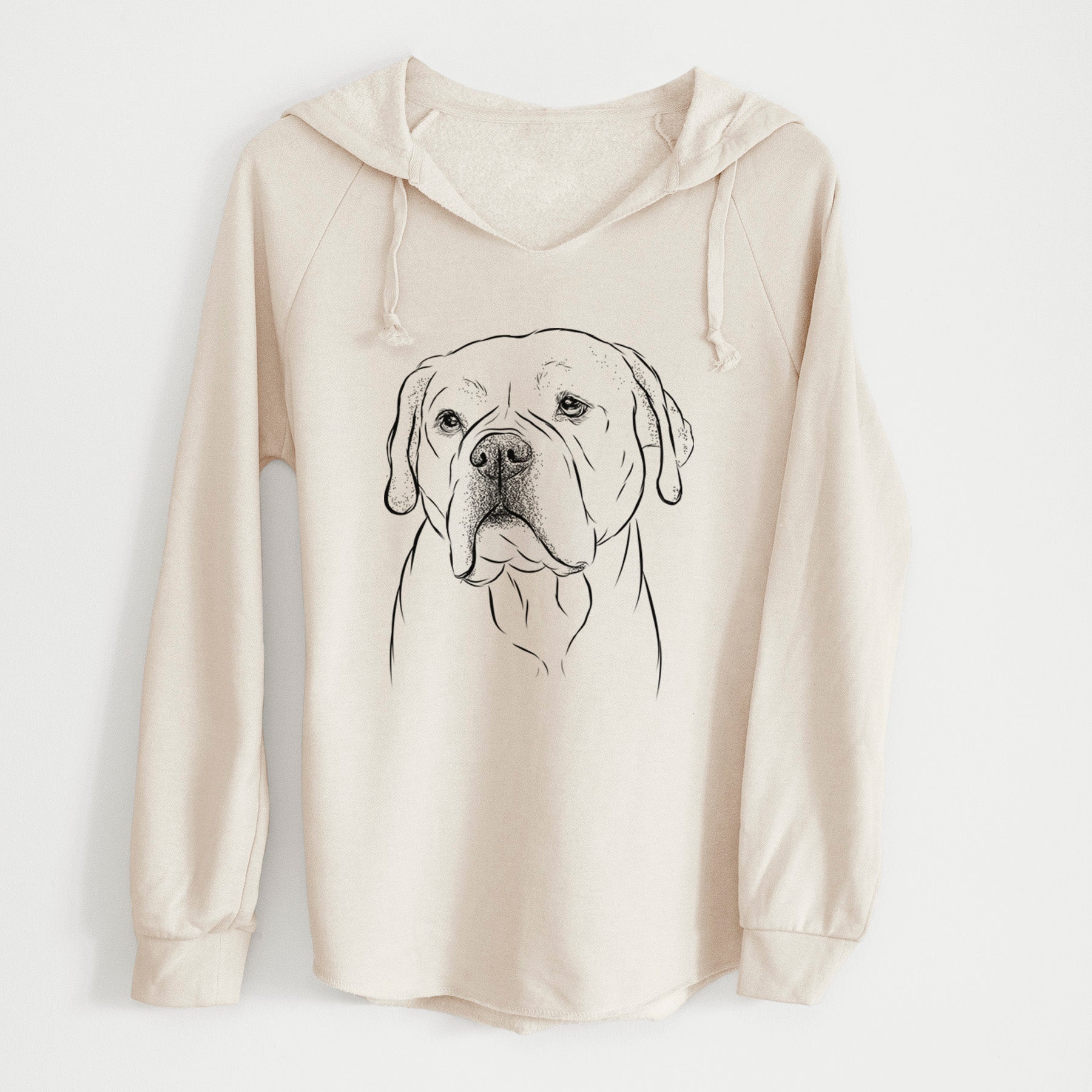 Bare Nora the American Bulldog Mix - Cali Wave Hooded Sweatshirt