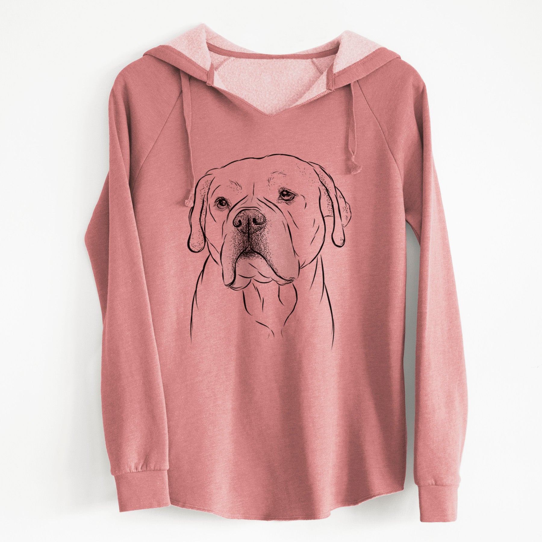 Bare Nora the American Bulldog Mix - Cali Wave Hooded Sweatshirt