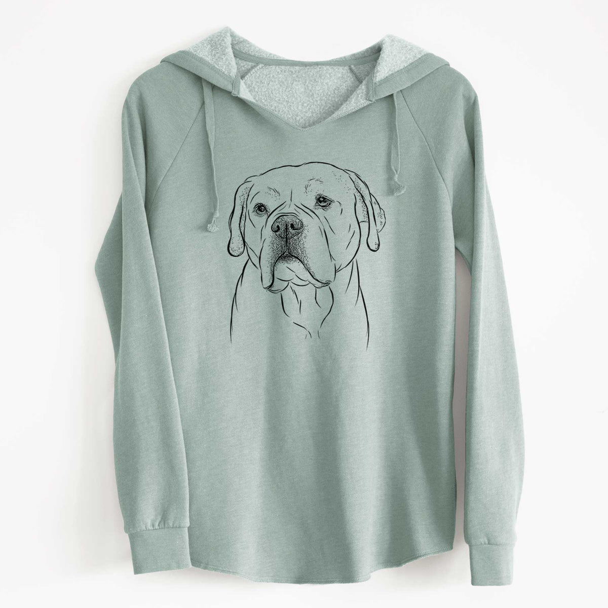 Bare Nora the American Bulldog Mix - Cali Wave Hooded Sweatshirt