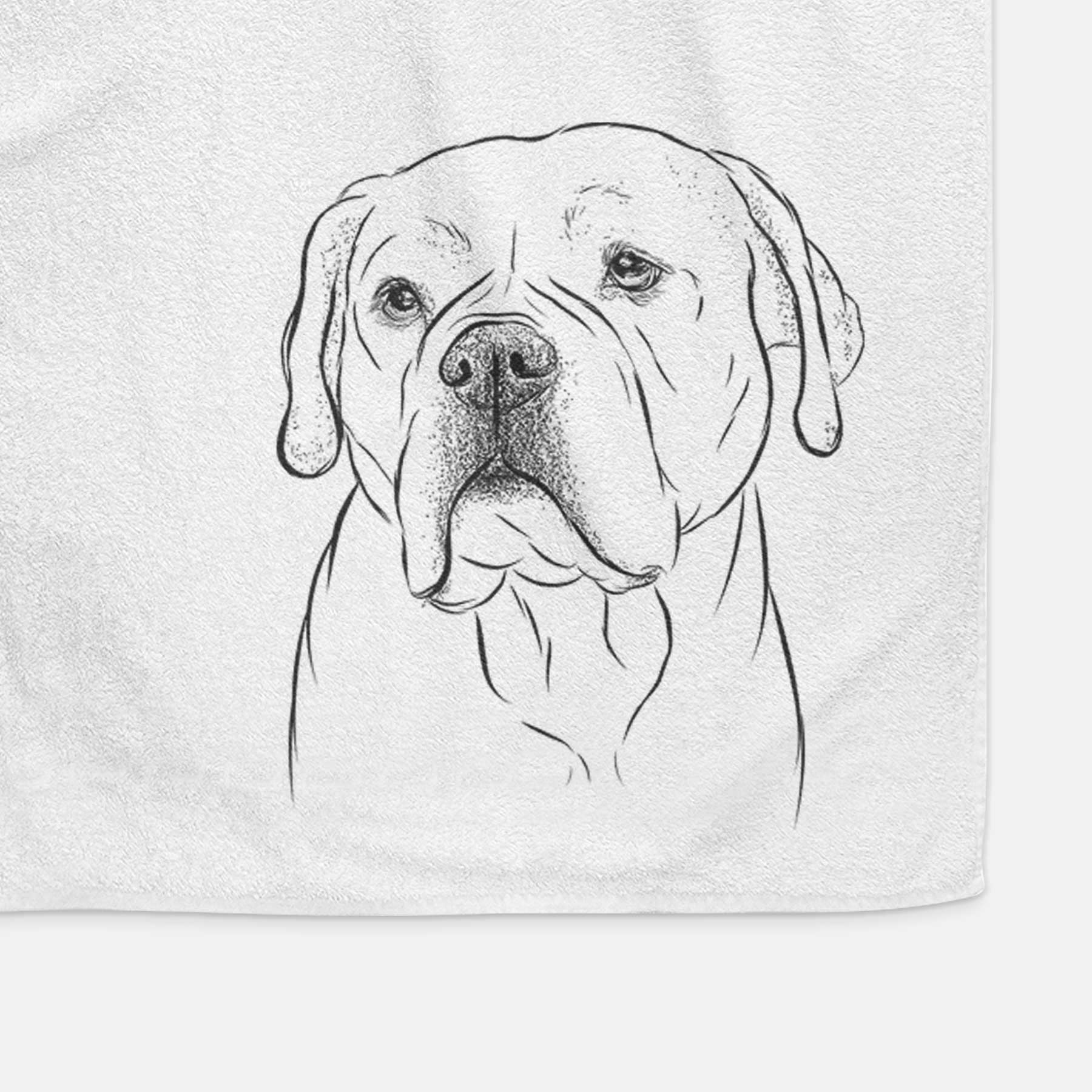 Nora the American Bulldog Mix Decorative Hand Towel