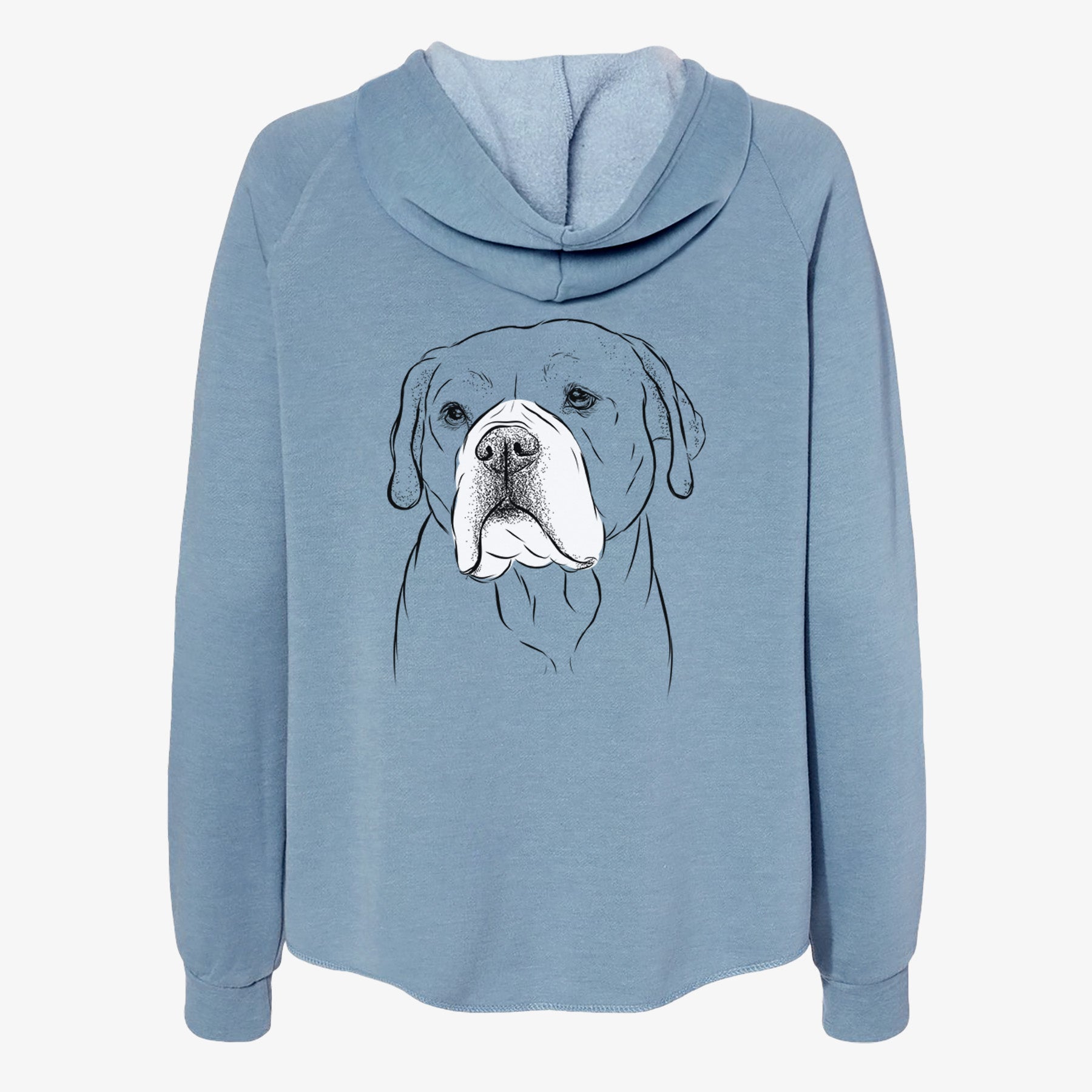 Nora the American Bulldog Mix - Women's Cali Wave Zip-Up Sweatshirt