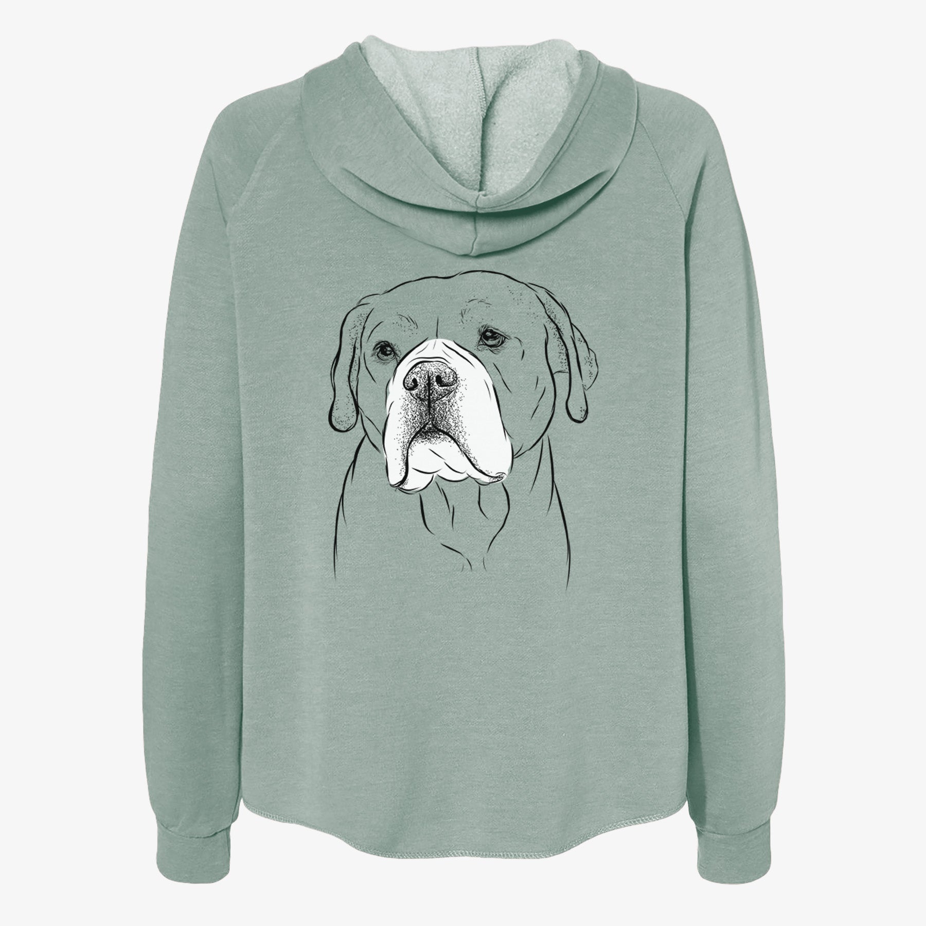 Nora the American Bulldog Mix - Women's Cali Wave Zip-Up Sweatshirt