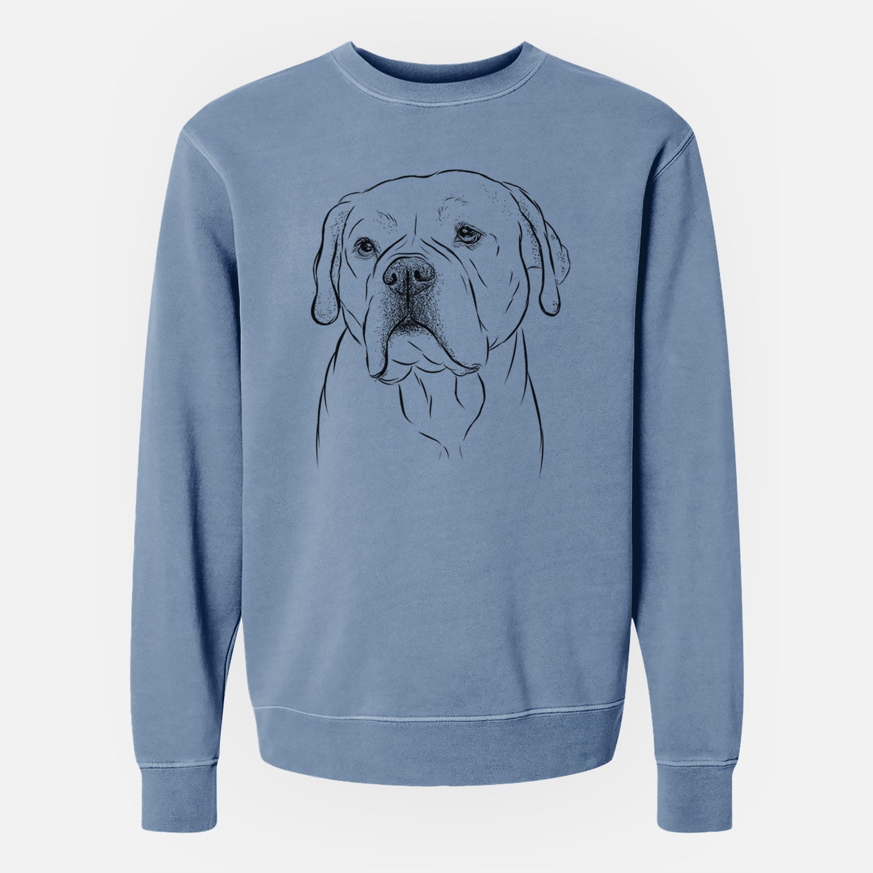 Bare Nora the American Bulldog Mix - Unisex Pigment Dyed Crew Sweatshirt