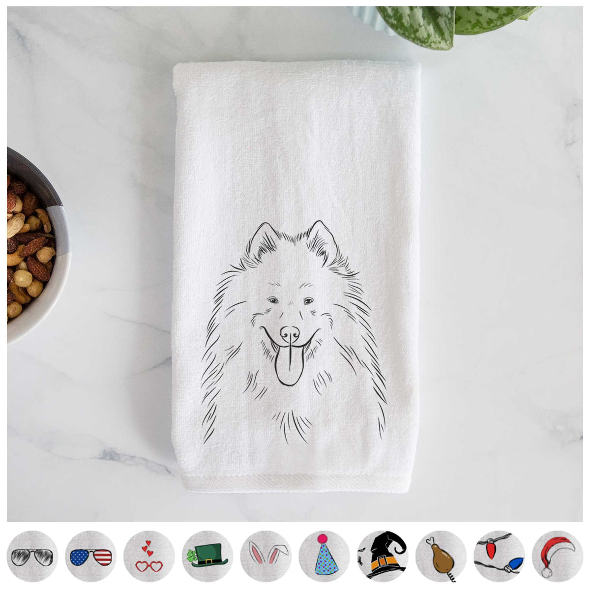 Nova the Samoyed Decorative Hand Towel