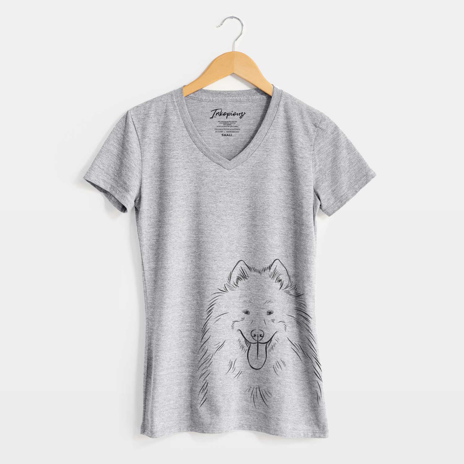 Bare Nova the Samoyed - Women's V-neck Shirt