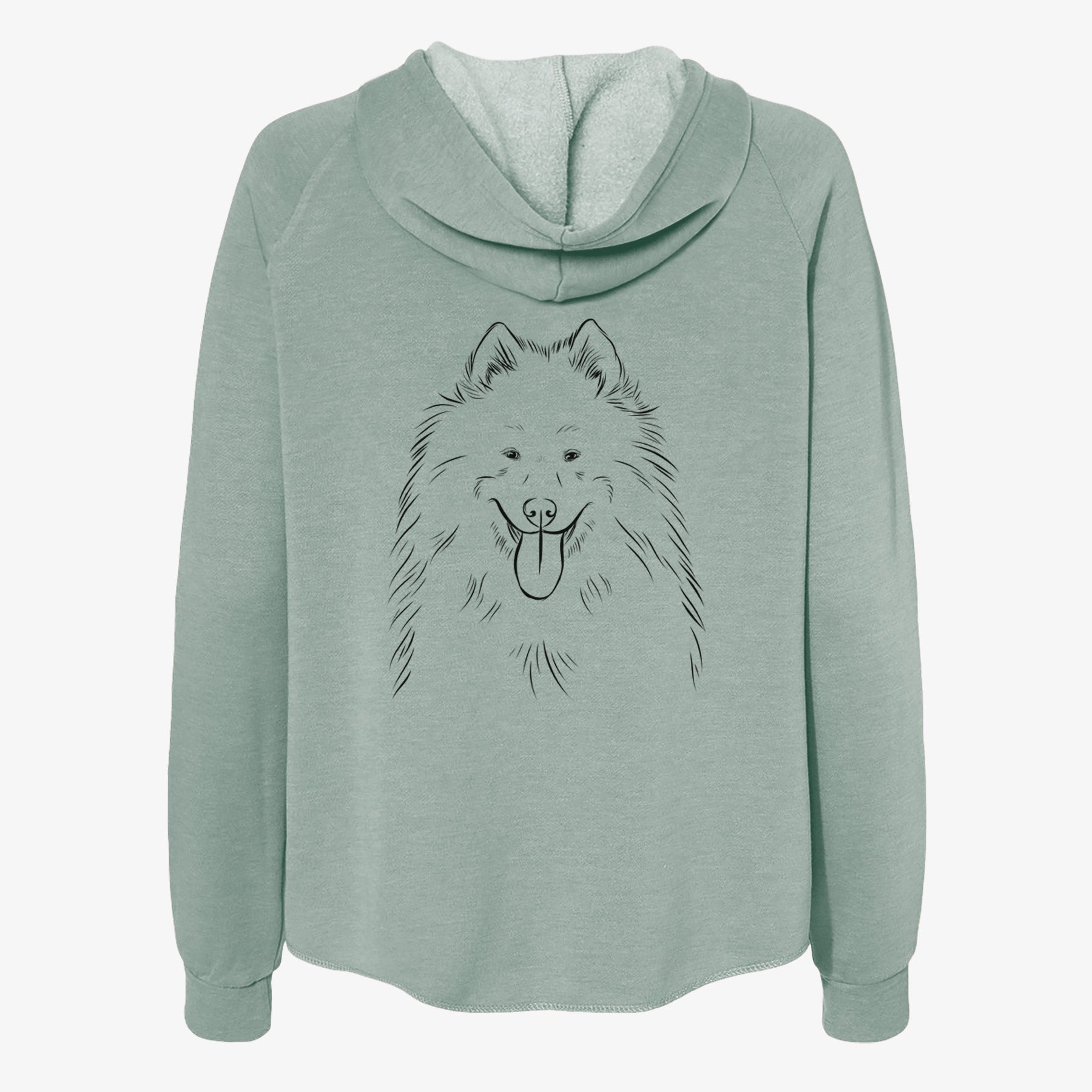 Nova the Samoyed - Women's Cali Wave Zip-Up Sweatshirt