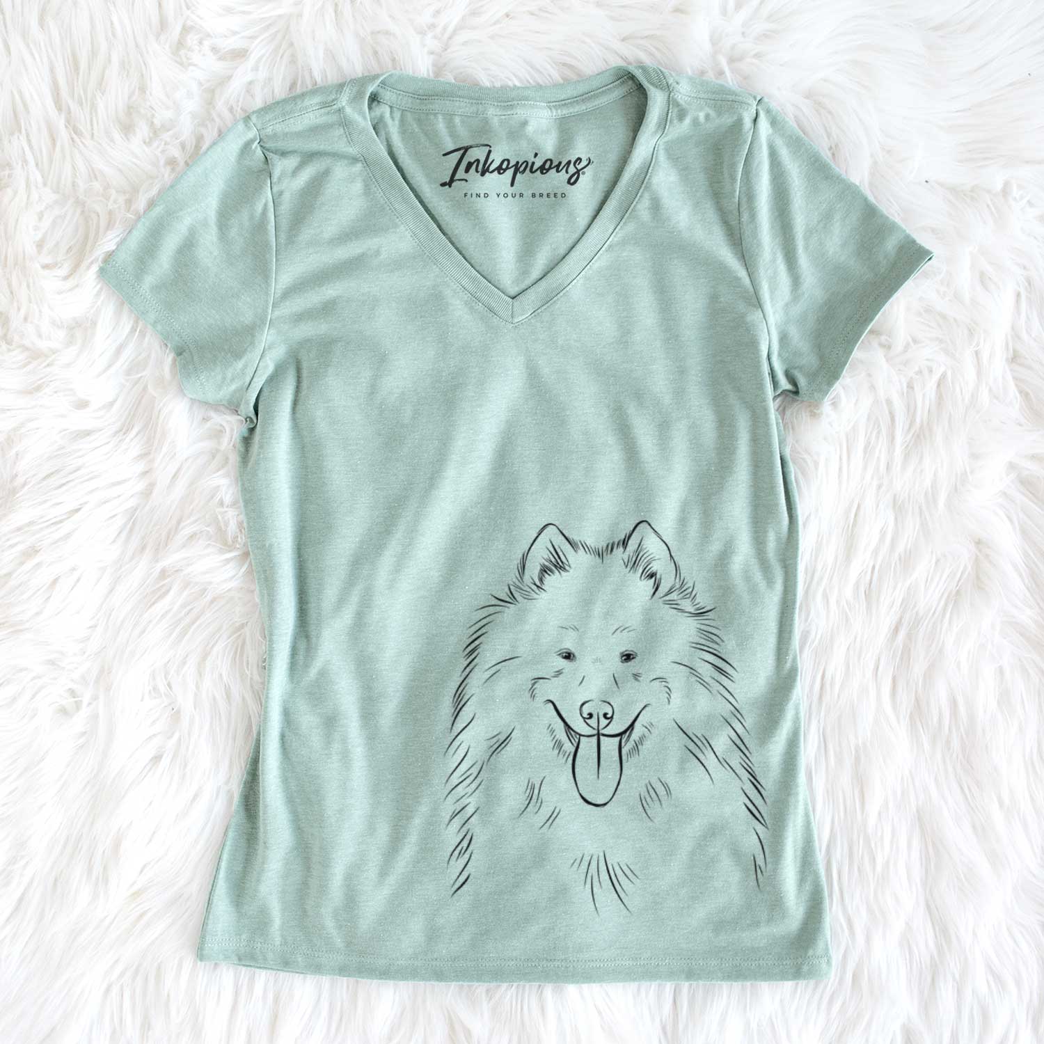 Bare Nova the Samoyed - Women's V-neck Shirt