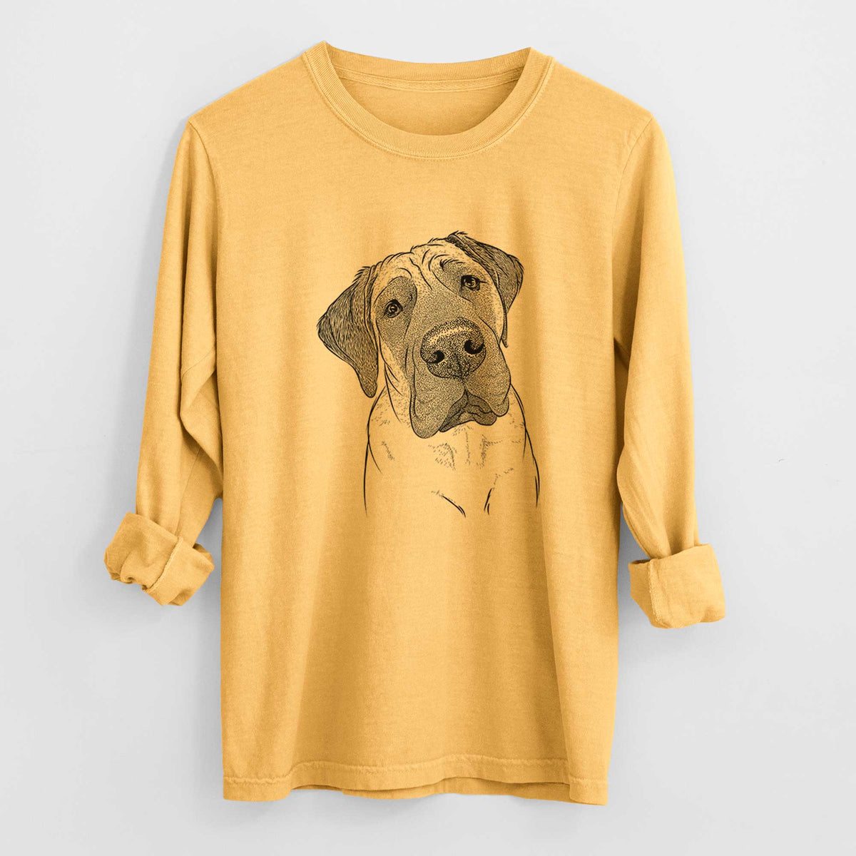 Bare Nutterbutter the English Mastiff - Heavyweight 100% Cotton Long Sleeve