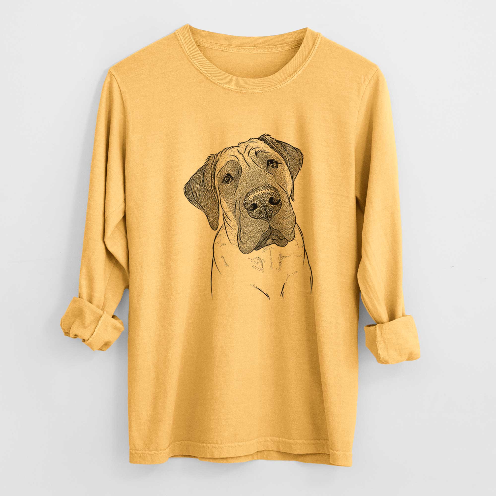 Bare Nutterbutter the English Mastiff - Heavyweight 100% Cotton Long Sleeve