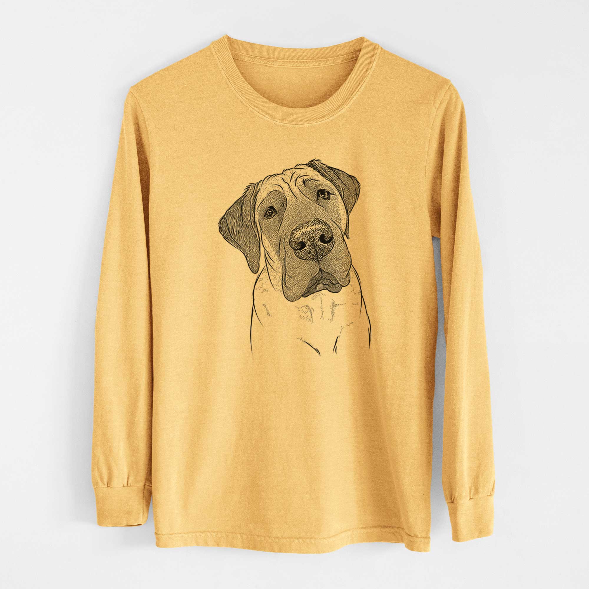 Bare Nutterbutter the English Mastiff - Heavyweight 100% Cotton Long Sleeve