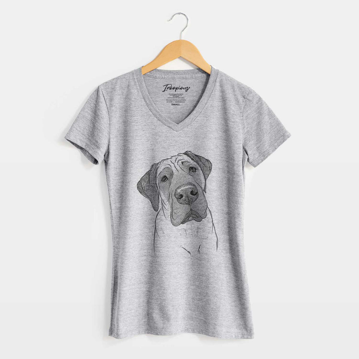 Bare Nutterbutter the English Mastiff - Women's V-neck Shirt