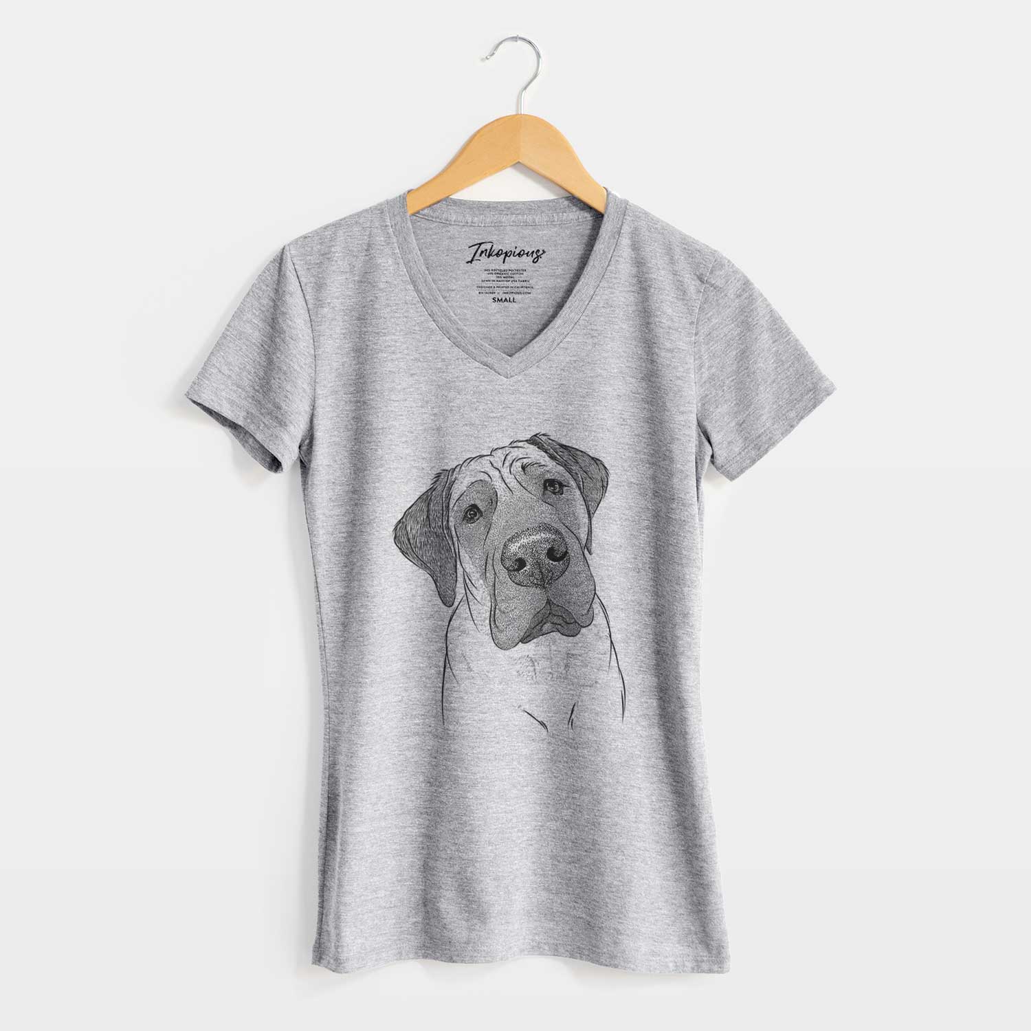 Bare Nutterbutter the English Mastiff - Women's V-neck Shirt