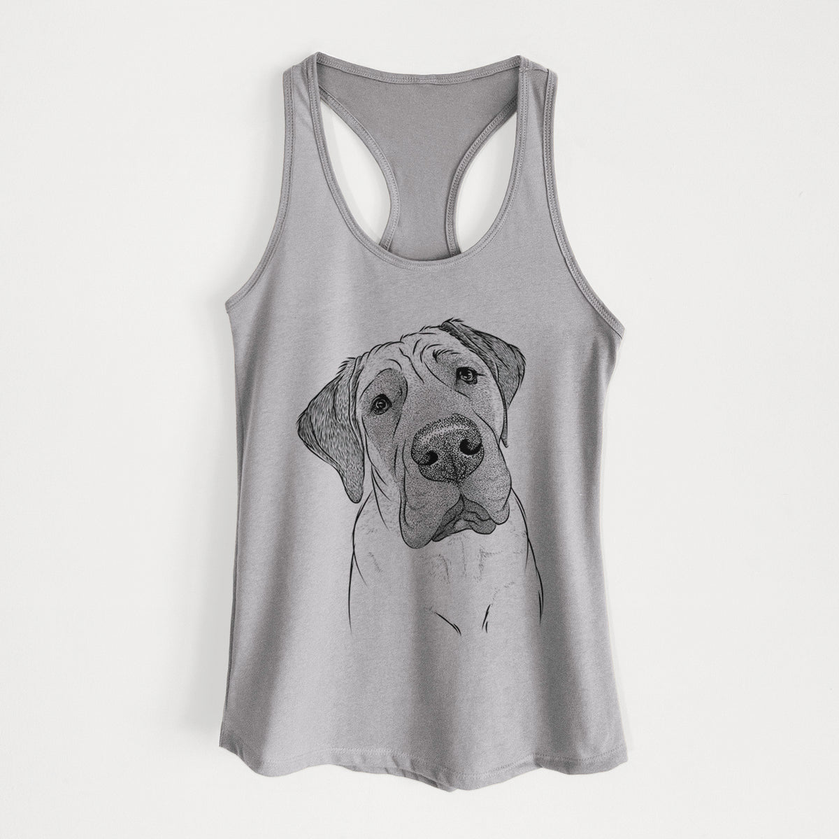 Nutterbutter the English Mastiff - Women&#39;s Racerback Tanktop