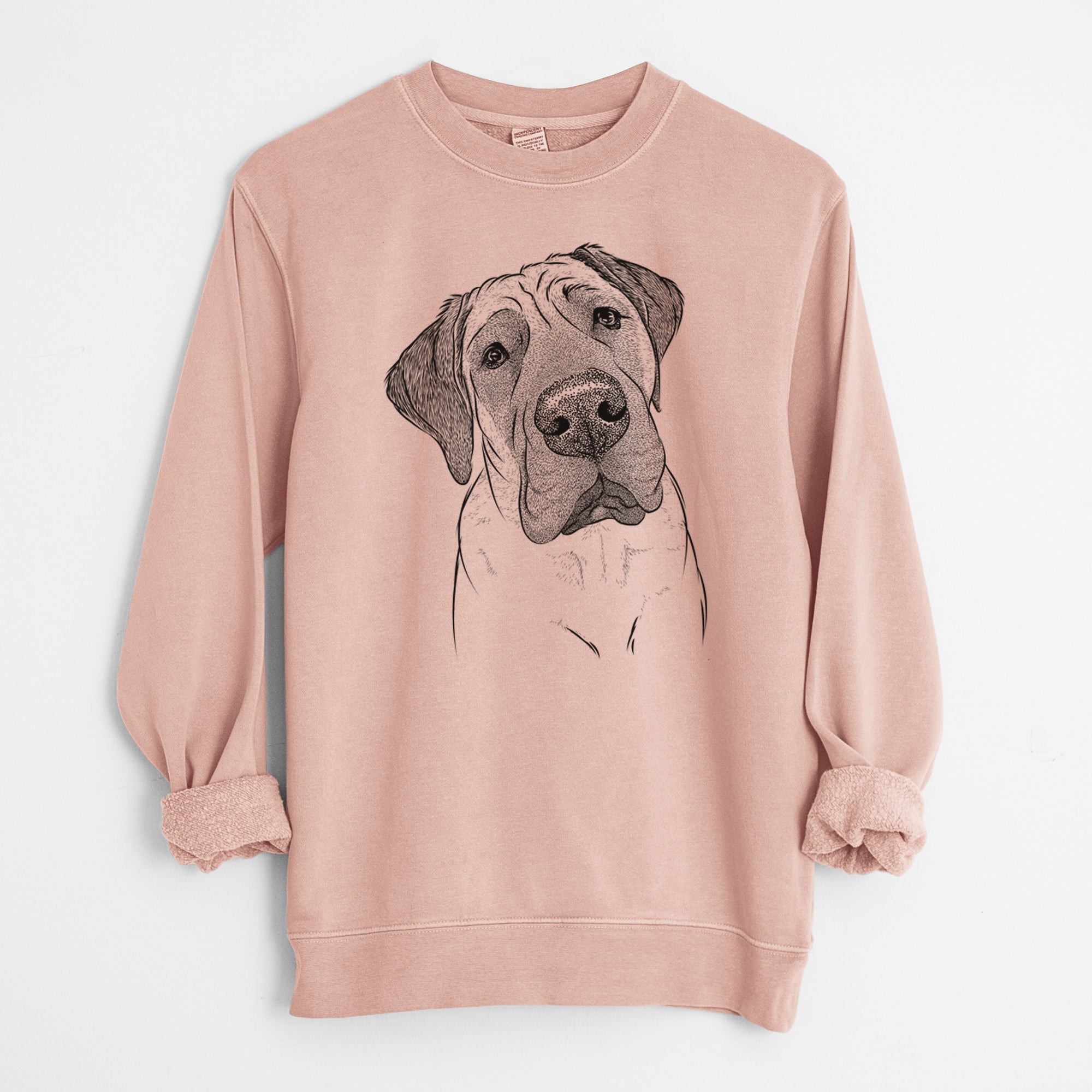 Bare Nutterbutter the English Mastiff - Unisex Pigment Dyed Crew Sweatshirt