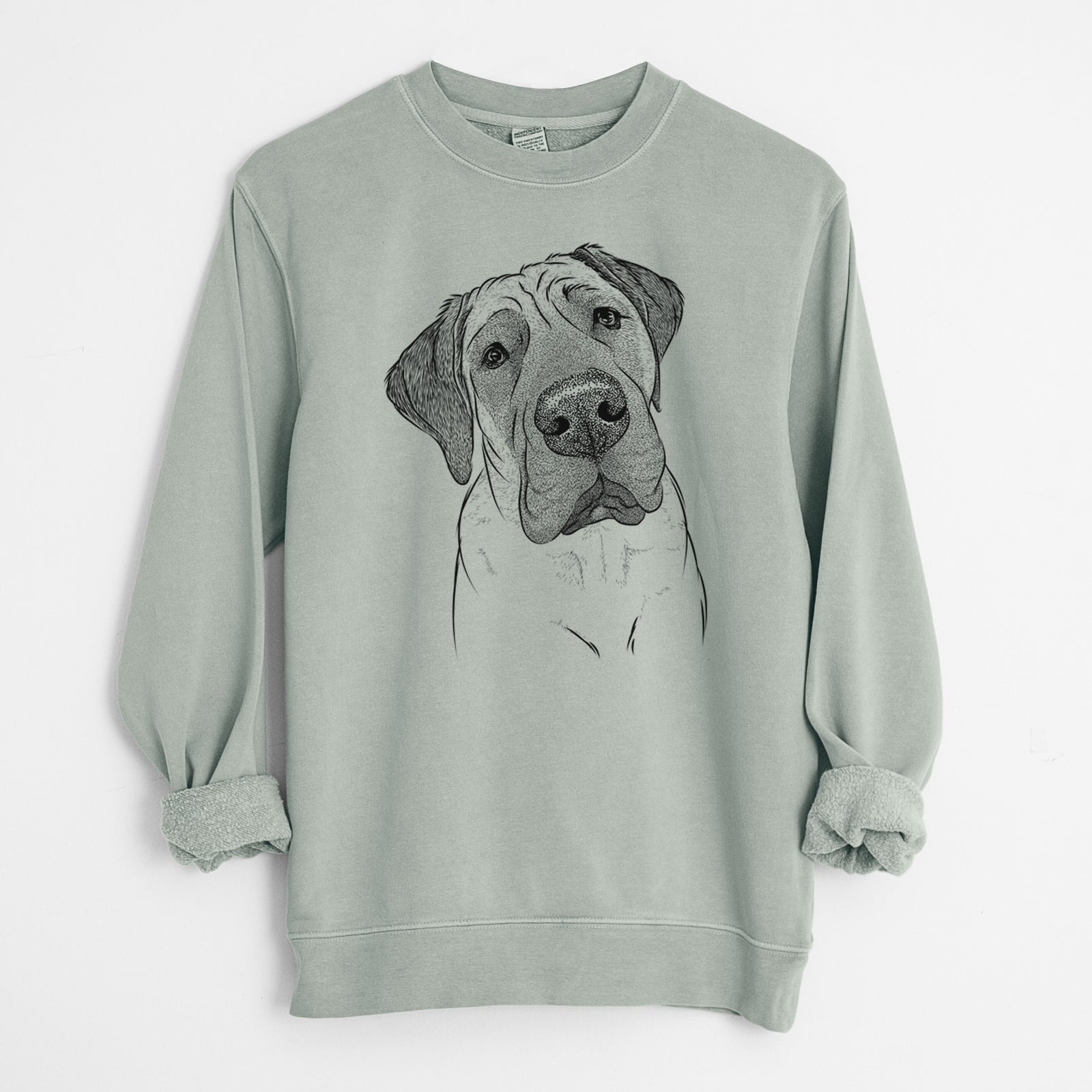 Bare Nutterbutter the English Mastiff - Unisex Pigment Dyed Crew Sweatshirt