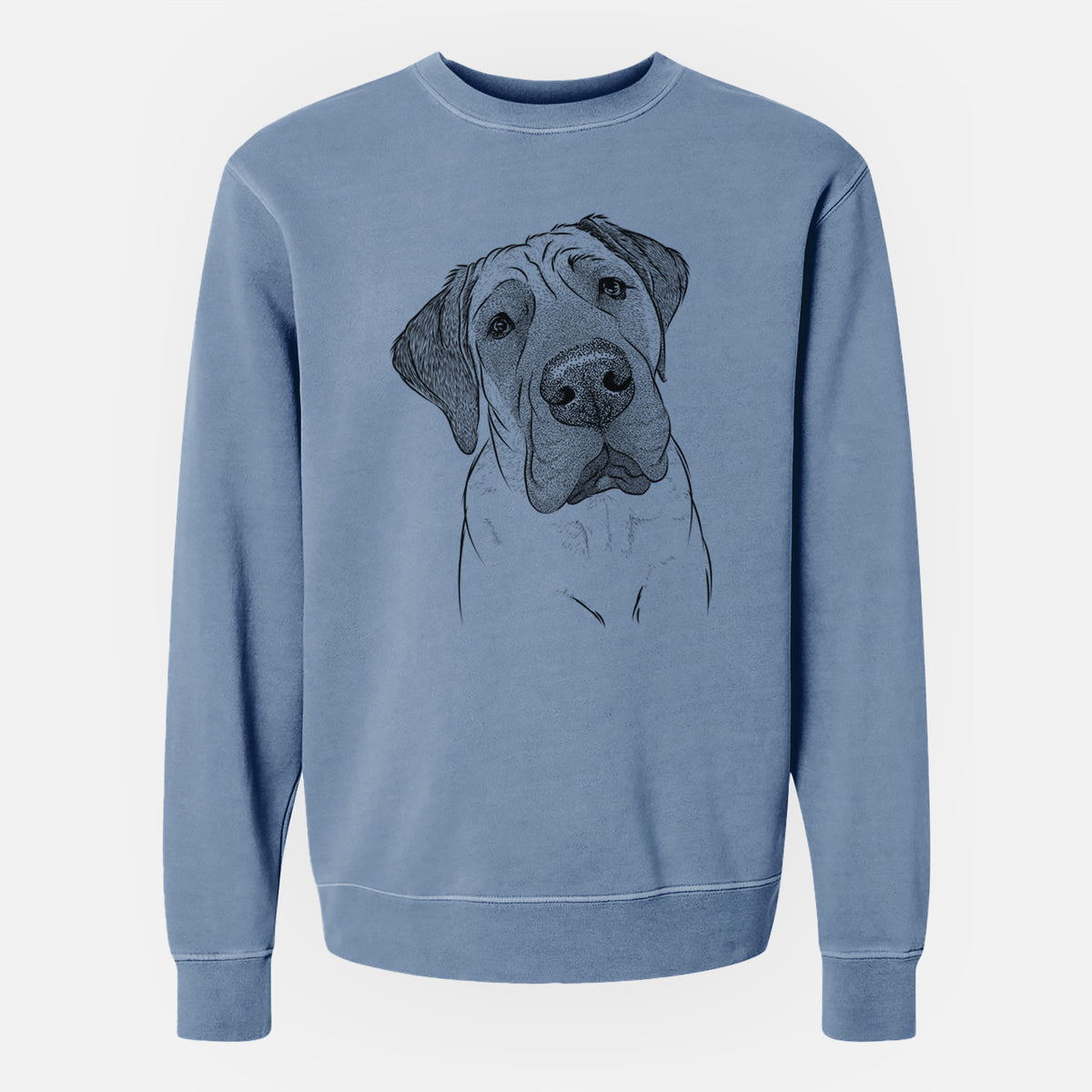 Bare Nutterbutter the English Mastiff - Unisex Pigment Dyed Crew Sweatshirt