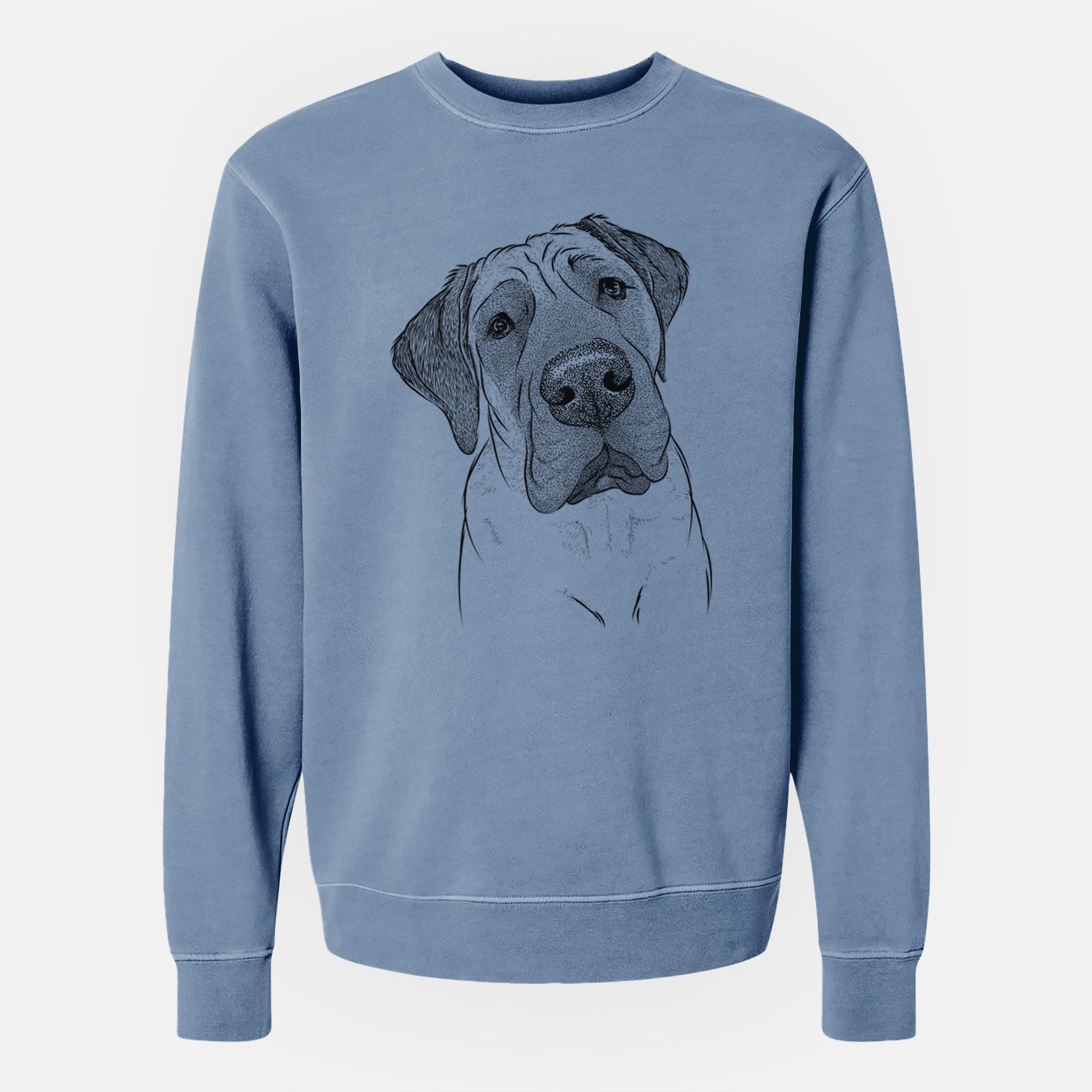 Bare Nutterbutter the English Mastiff - Unisex Pigment Dyed Crew Sweatshirt