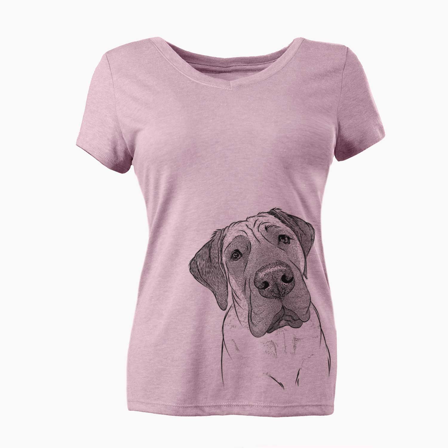 Bare Nutterbutter the English Mastiff - Women's V-neck Shirt