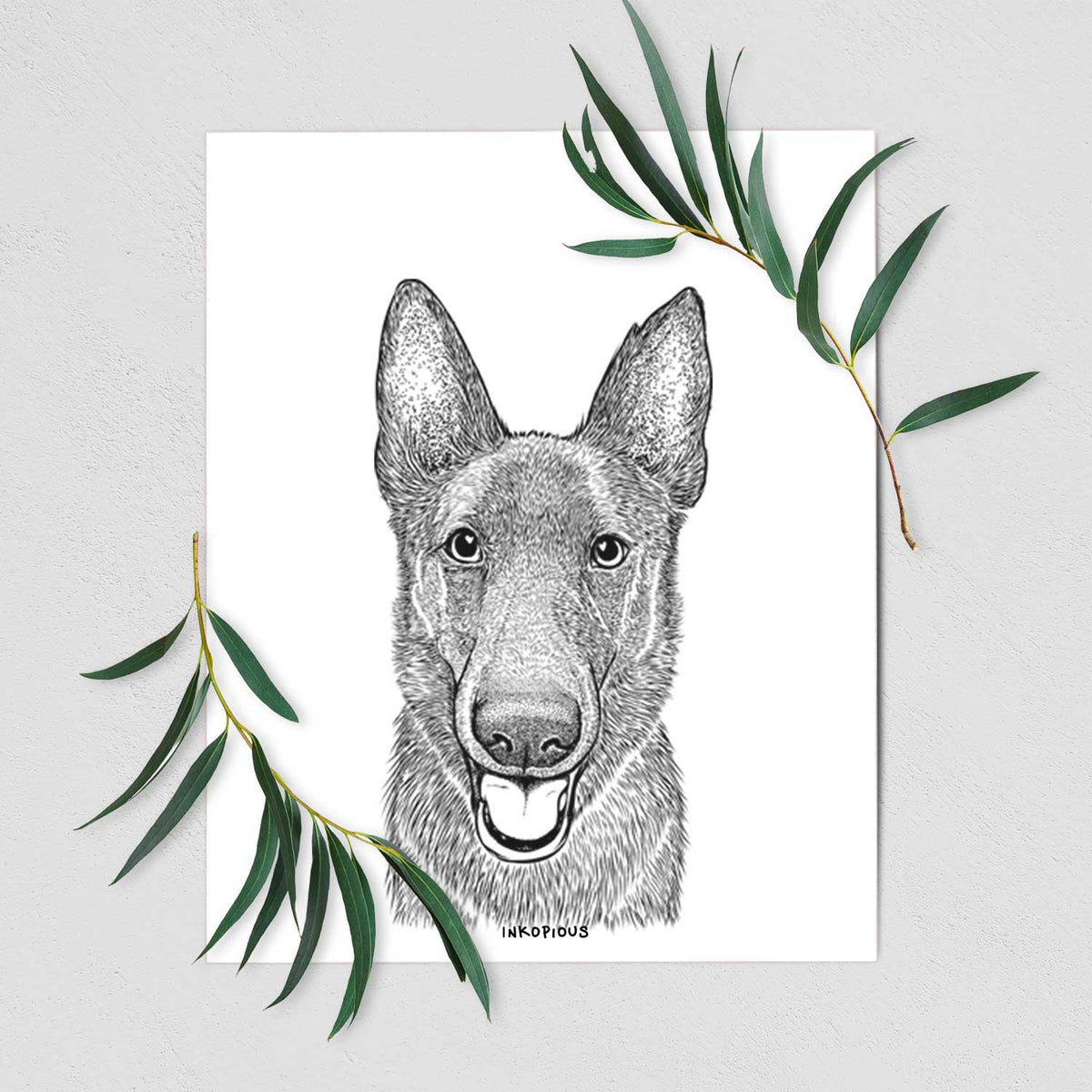 Nyx the German Shepherd Art Print