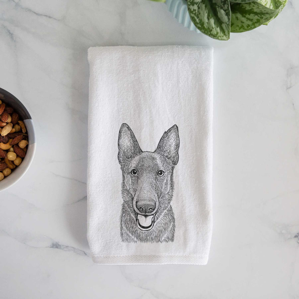 Nyx the German Shepherd Decorative Hand Towel