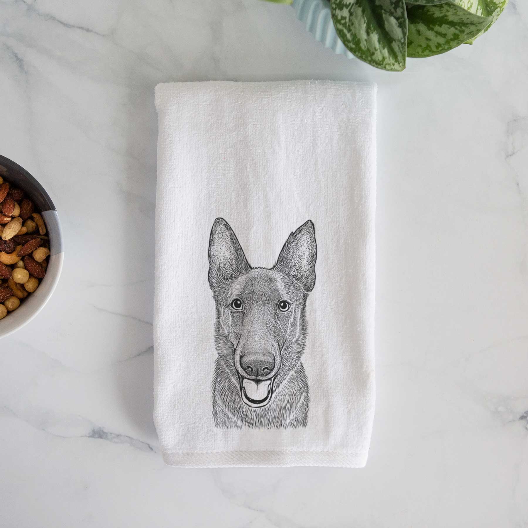 Nyx the German Shepherd Decorative Hand Towel