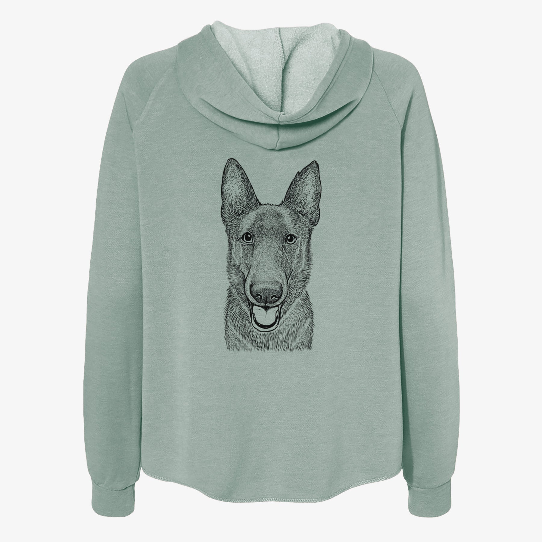 Nyx the German Shepherd - Women's Cali Wave Zip-Up Sweatshirt