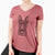 Bare Nyx the German Shepherd - Women's V-neck Shirt