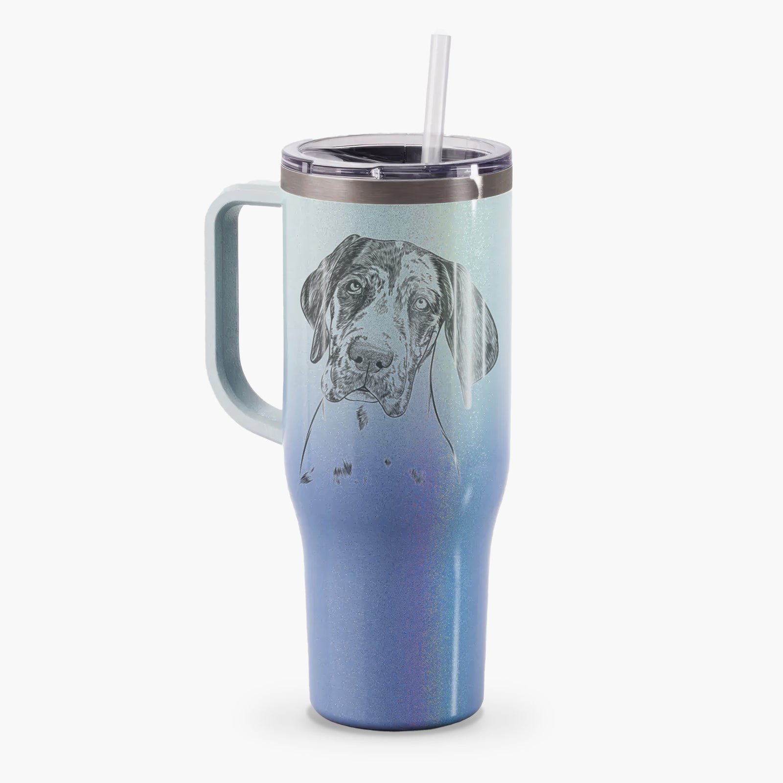 Nyx the Great Dane - 40oz Tumbler with Handle