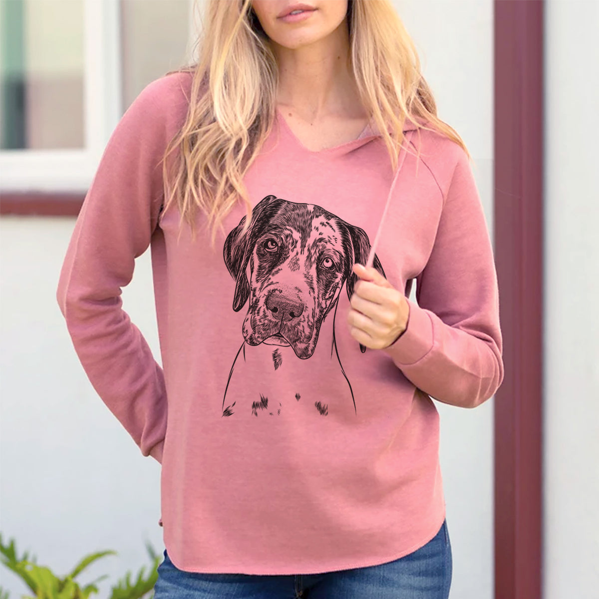 Bare Nyx the Great Dane - Cali Wave Hooded Sweatshirt