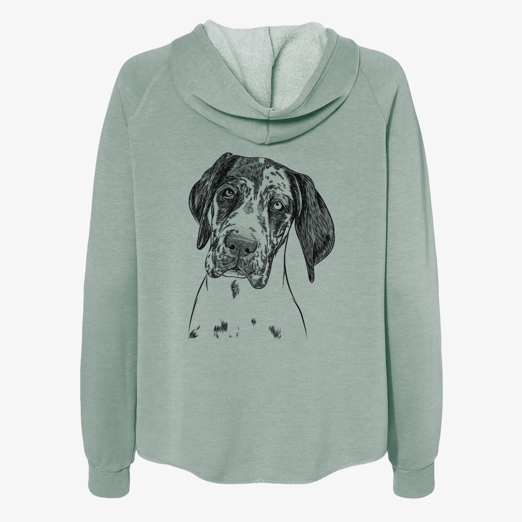 Nyx the Great Dane - Women's Cali Wave Zip-Up Sweatshirt