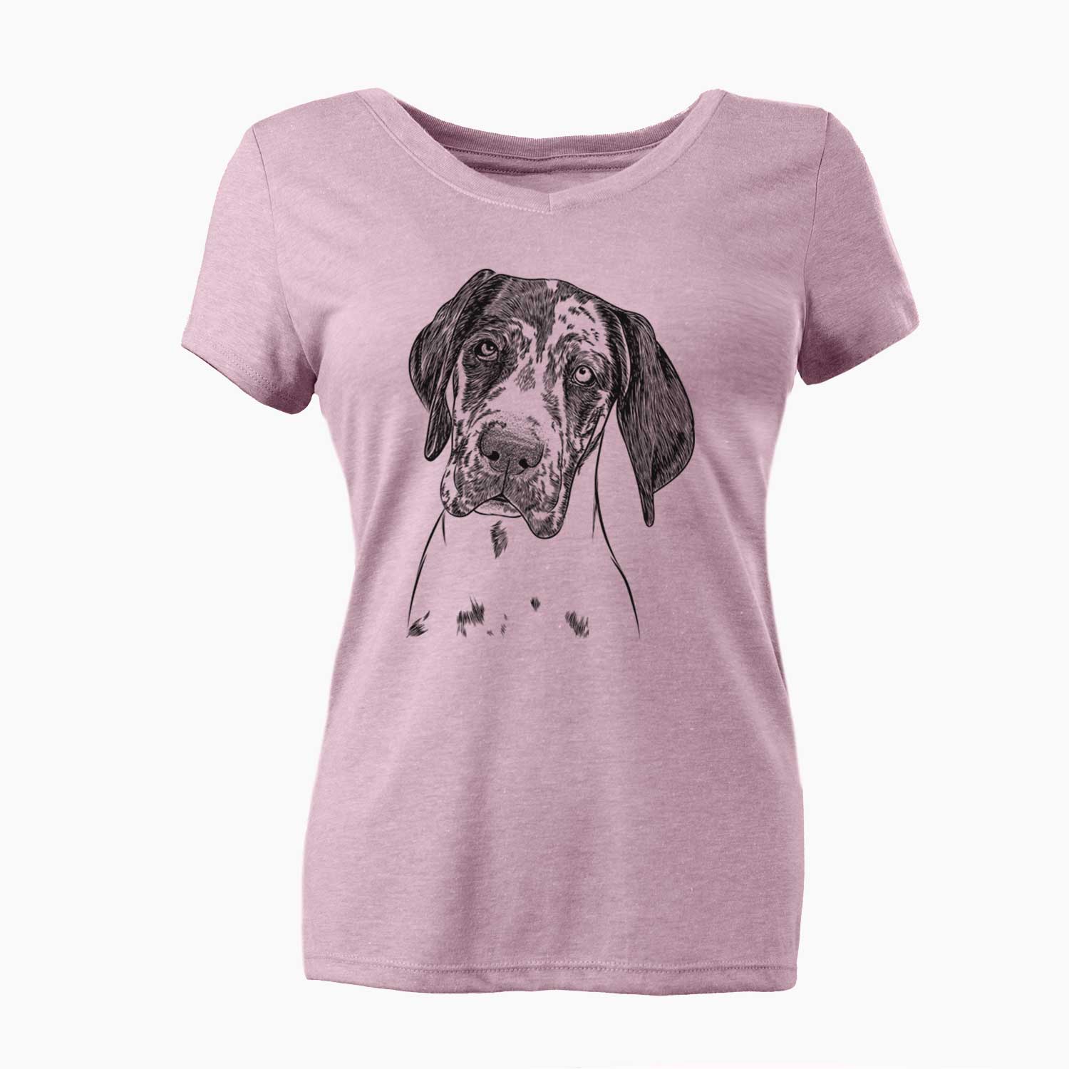Bare Nyx the Great Dane - Women's V-neck Shirt