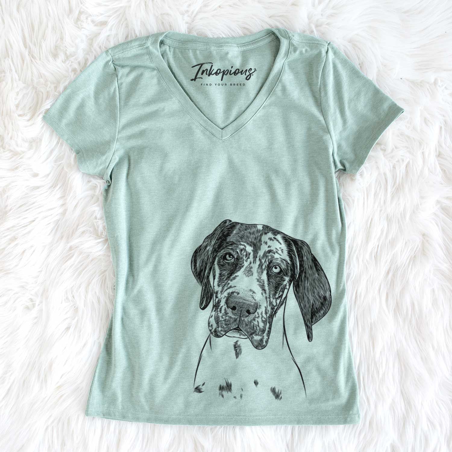 Bare Nyx the Great Dane - Women's V-neck Shirt