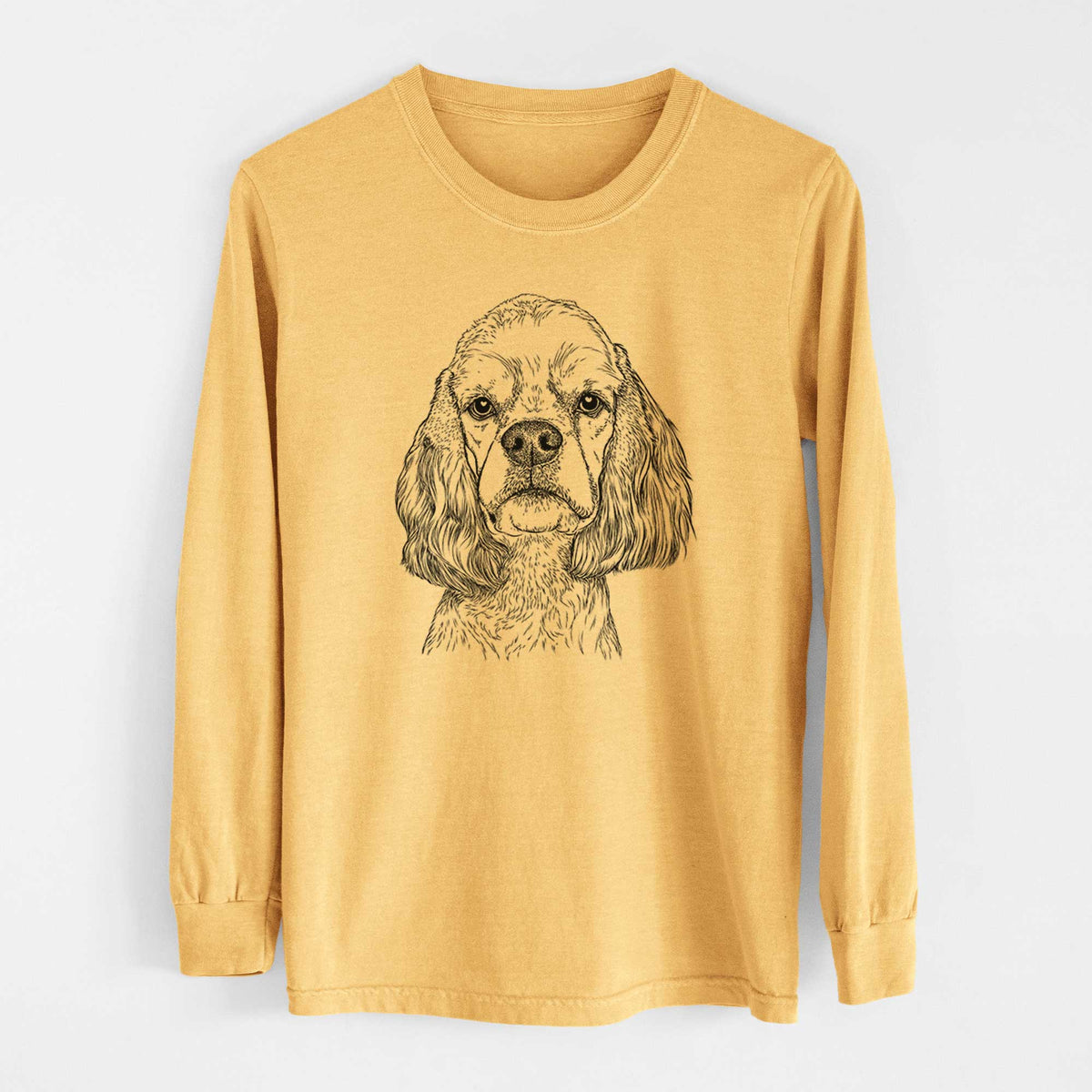 Bare Oakley the American Cocker Spaniel - Heavyweight 100% Cotton Long Sleeve