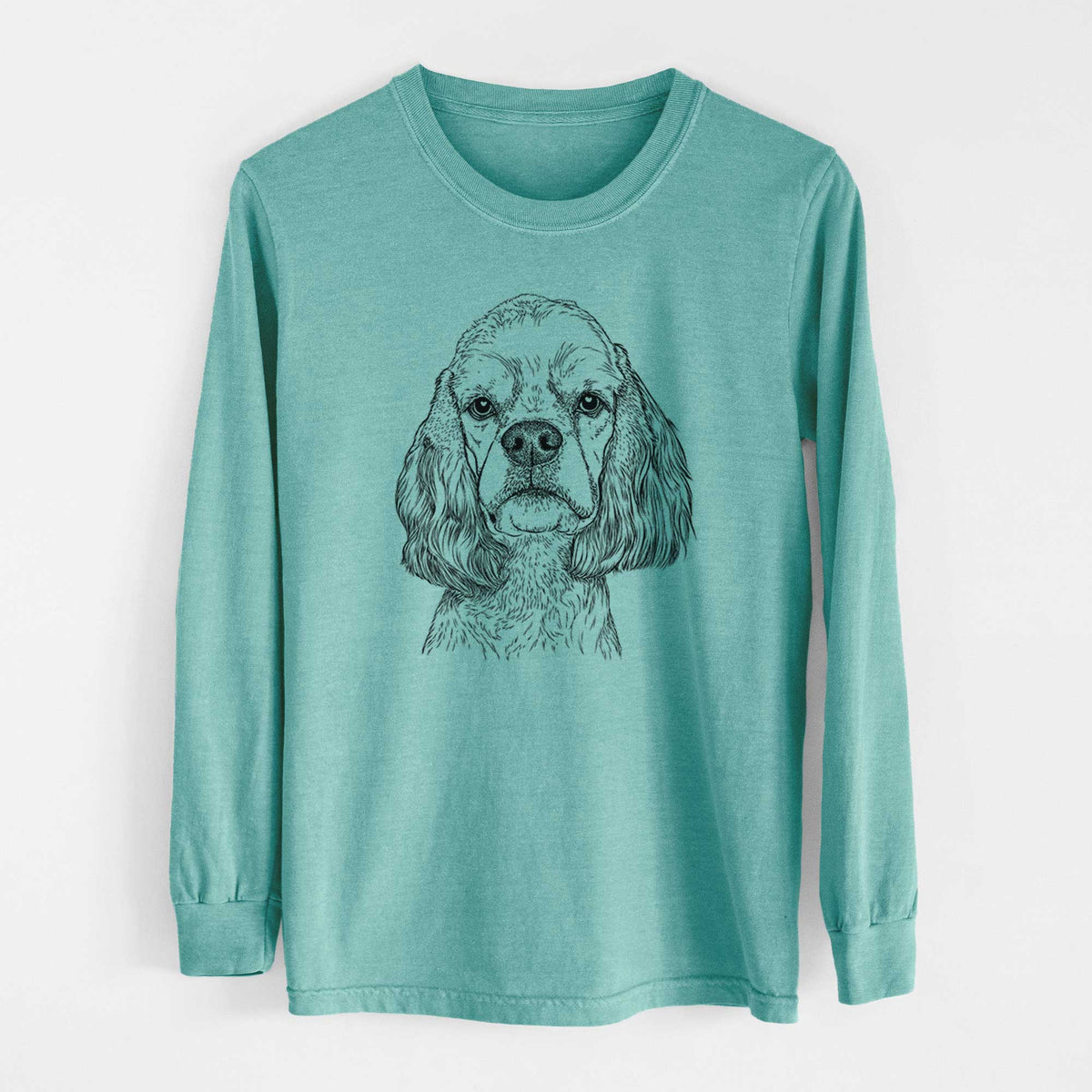 Bare Oakley the American Cocker Spaniel - Heavyweight 100% Cotton Long Sleeve