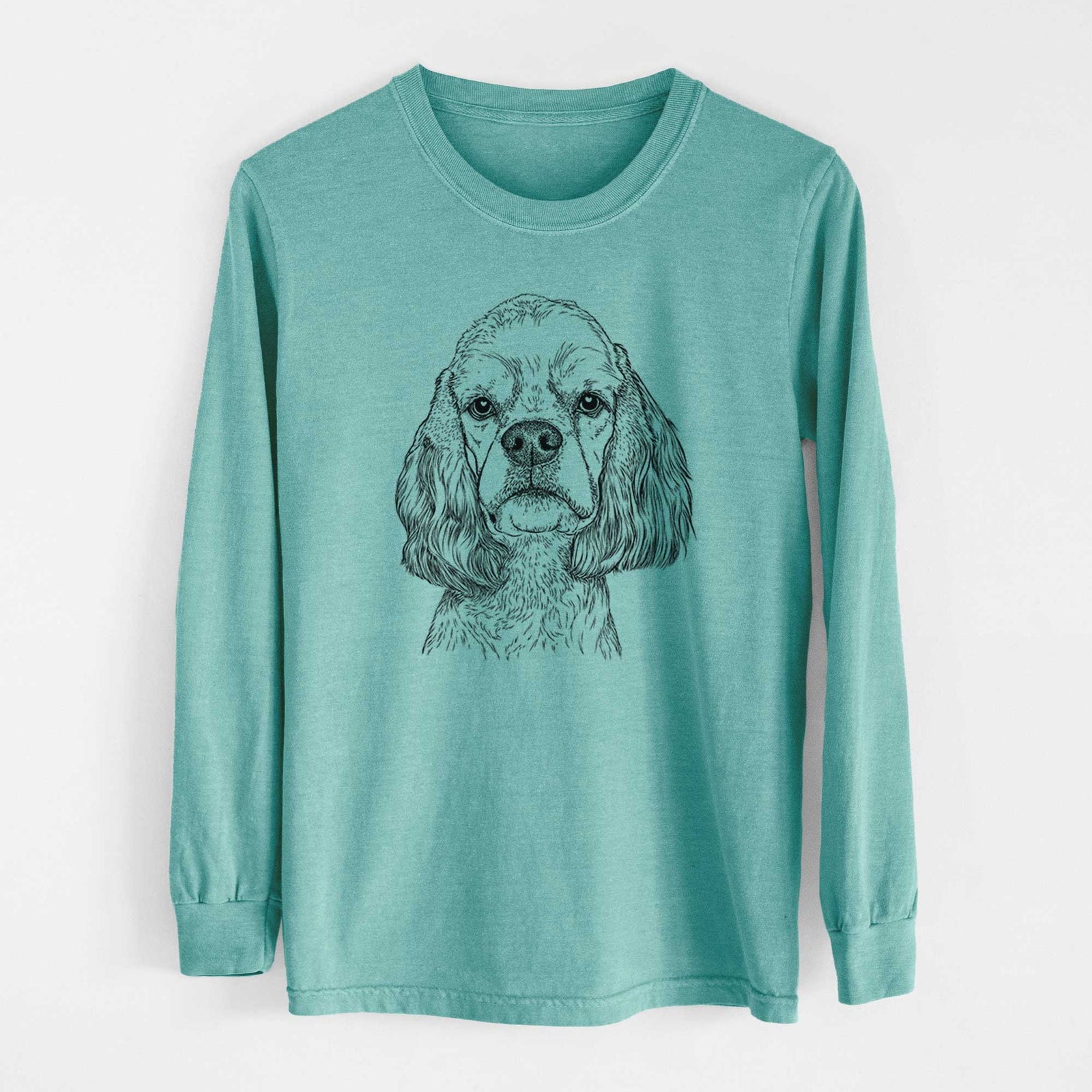 Bare Oakley the American Cocker Spaniel - Heavyweight 100% Cotton Long Sleeve
