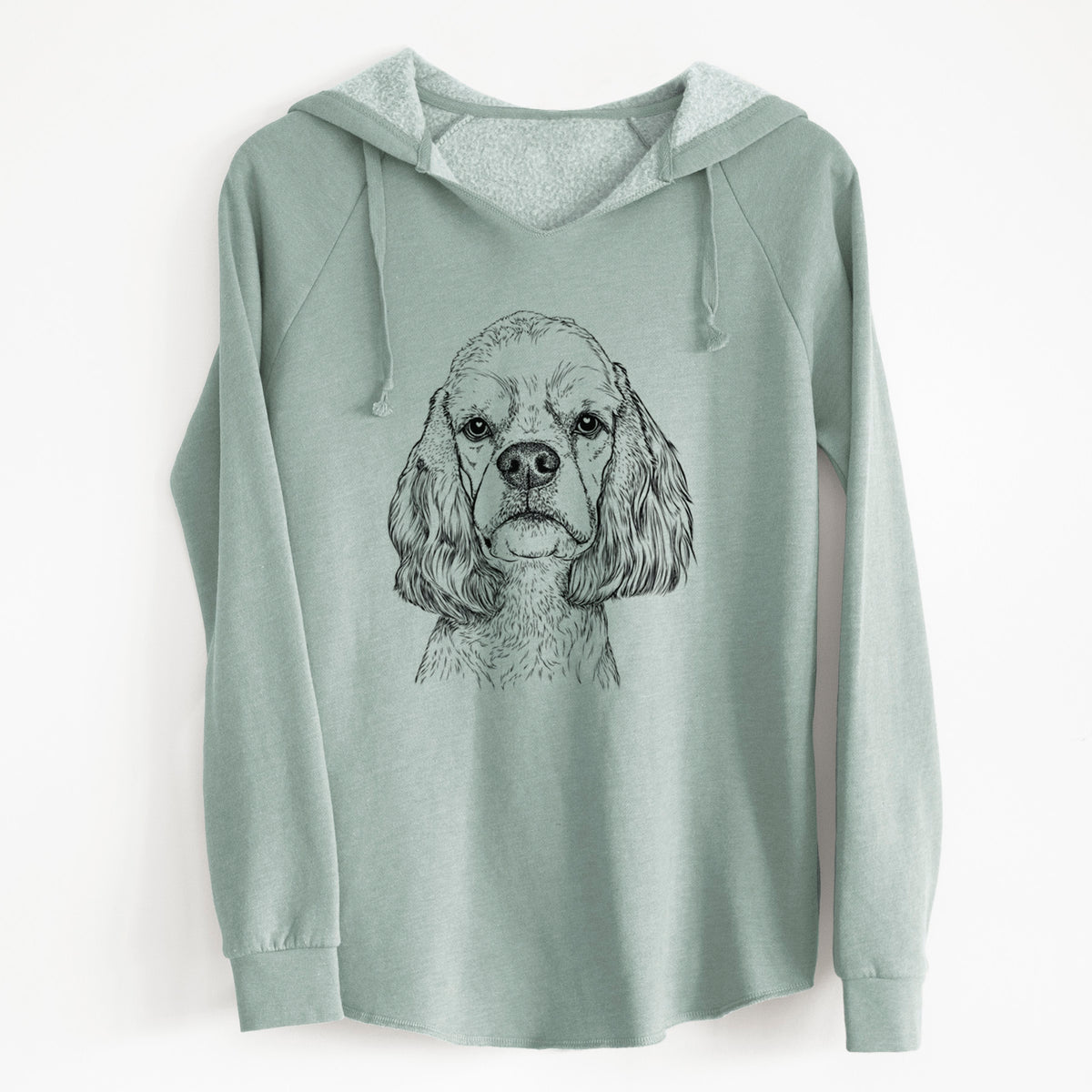 Bare Oakley the American Cocker Spaniel - Cali Wave Hooded Sweatshirt