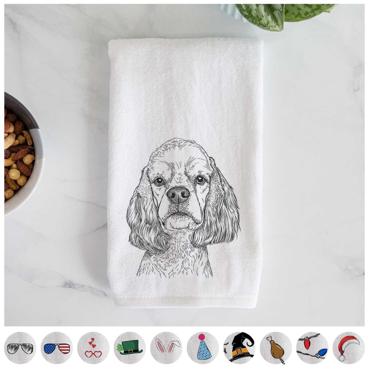 Oakley the American Cocker Spaniel Decorative Hand Towel