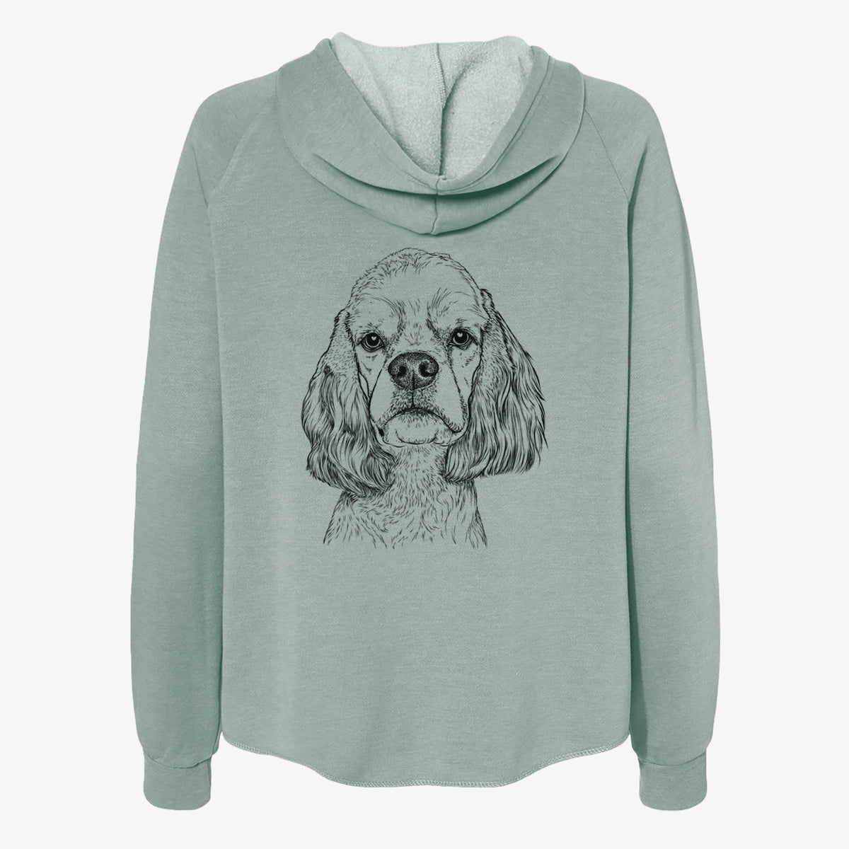 Oakley the American Cocker Spaniel - Women's Cali Wave Zip-Up Sweatshirt