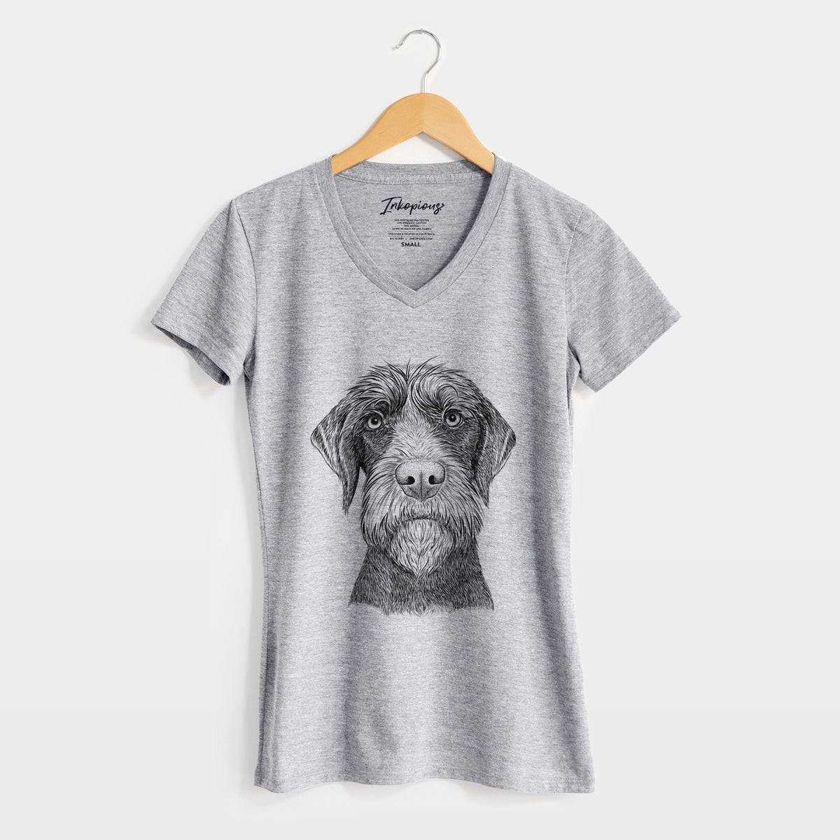 Bare Oakley the Pudelpointer - Women's V-neck Shirt