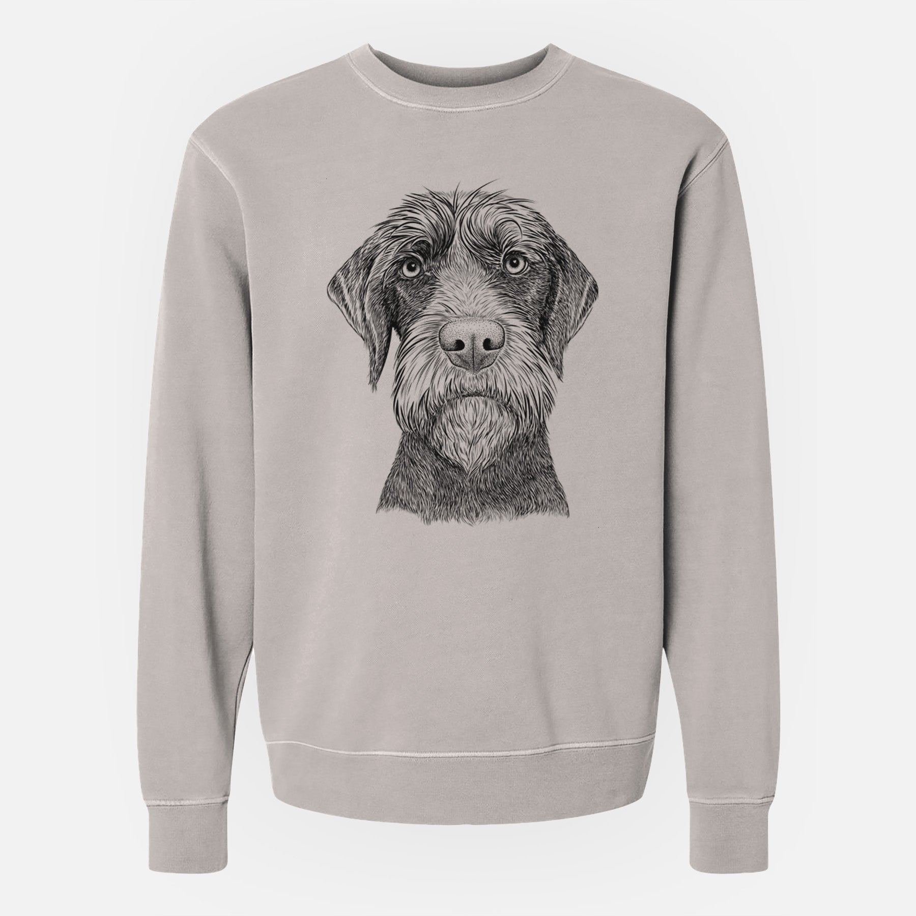 Bare Oakley the Pudelpointer - Unisex Pigment Dyed Crew Sweatshirt