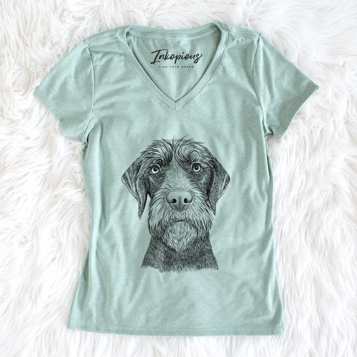 Bare Oakley the Pudelpointer - Women&#39;s V-neck Shirt
