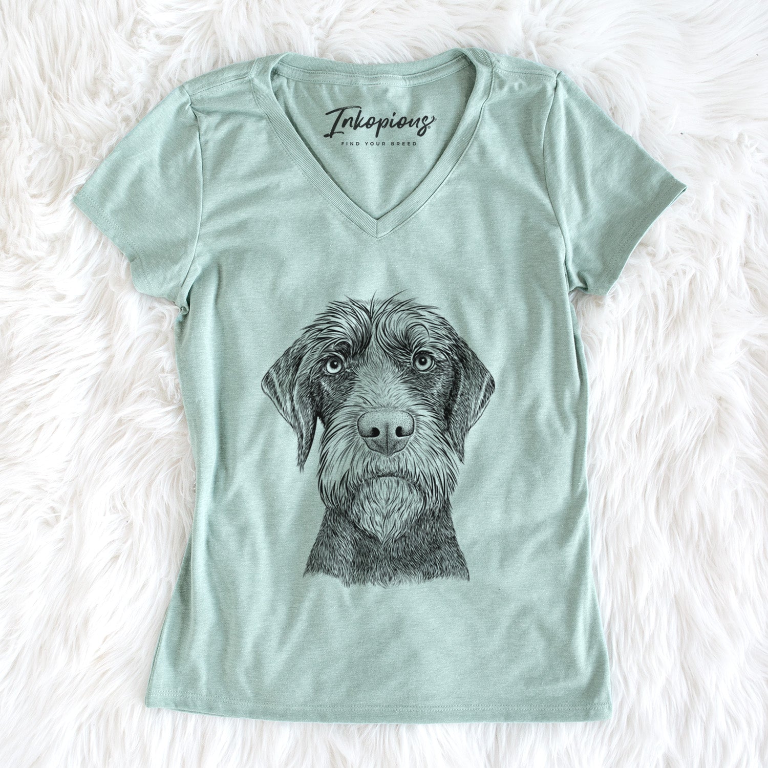 Bare Oakley the Pudelpointer - Women's V-neck Shirt