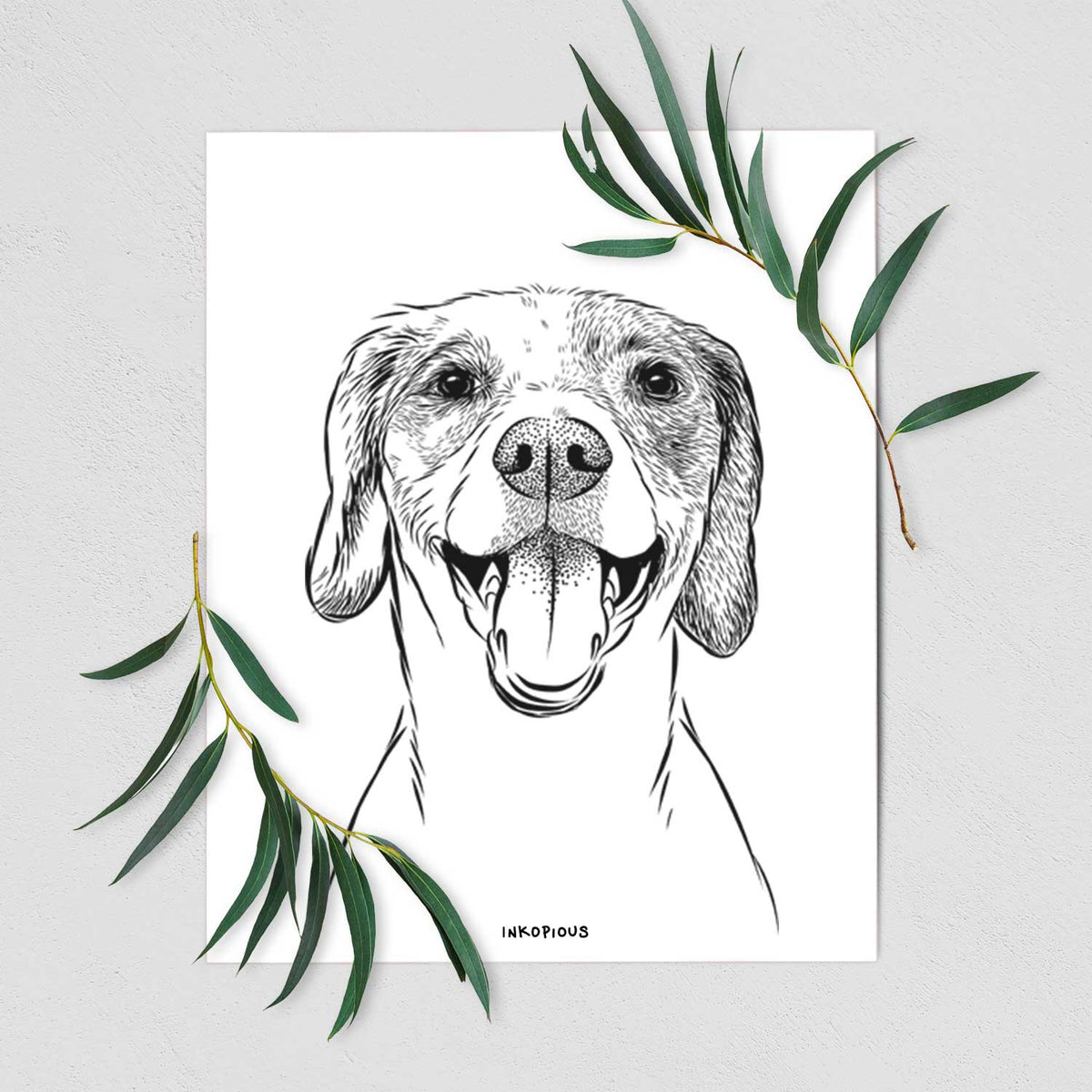 Obi the Beagle Mix Art Print