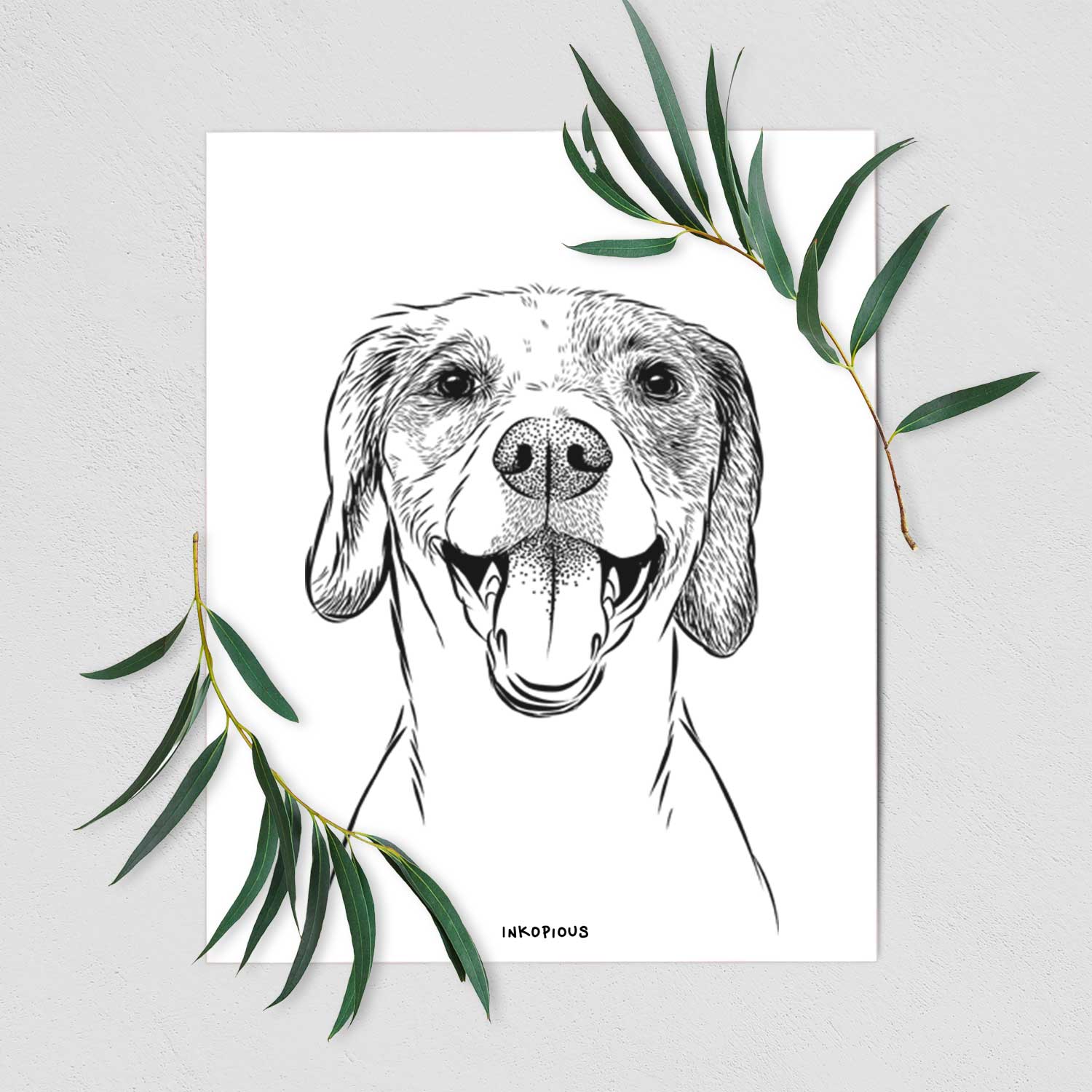 Obi the Beagle Mix Art Print