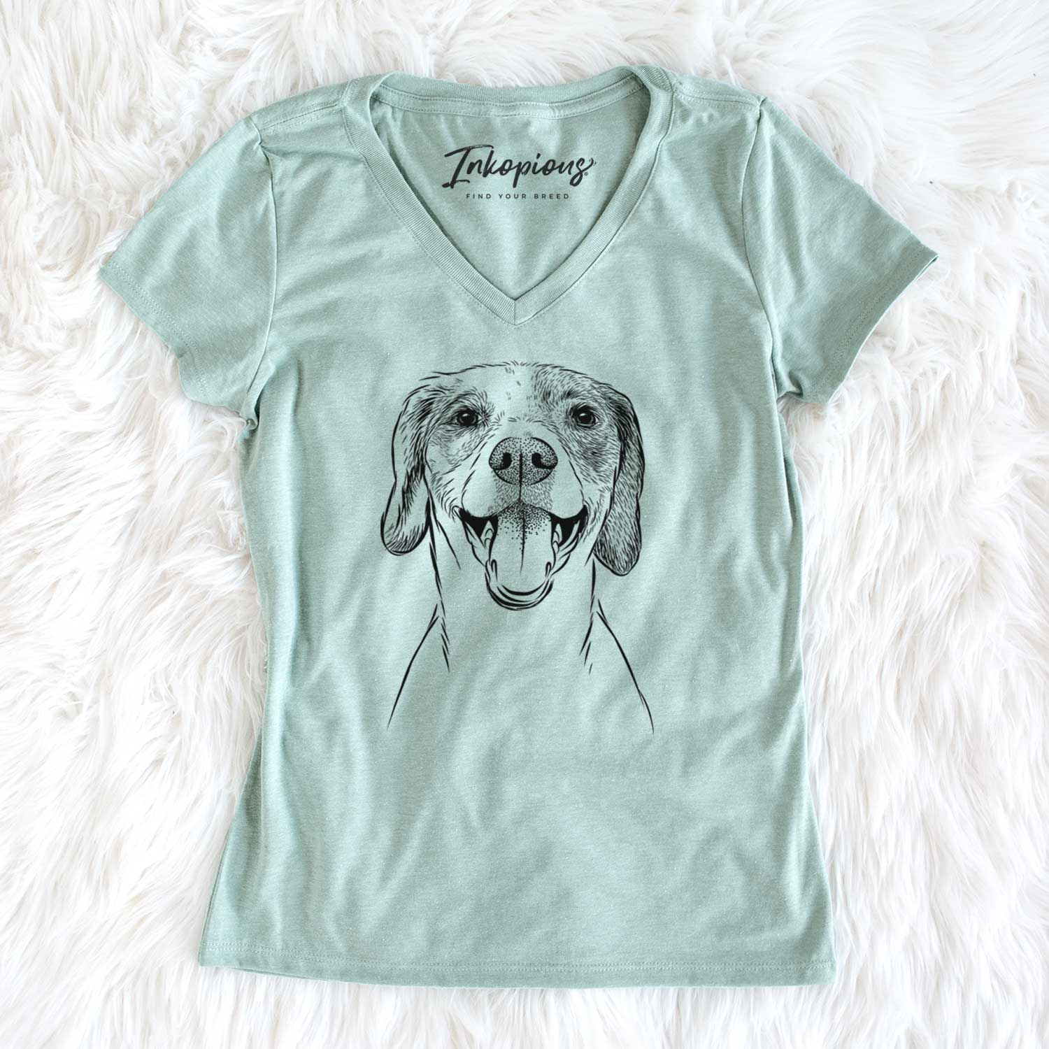 Bare Obi the Beagle Mix - Women's V-neck Shirt