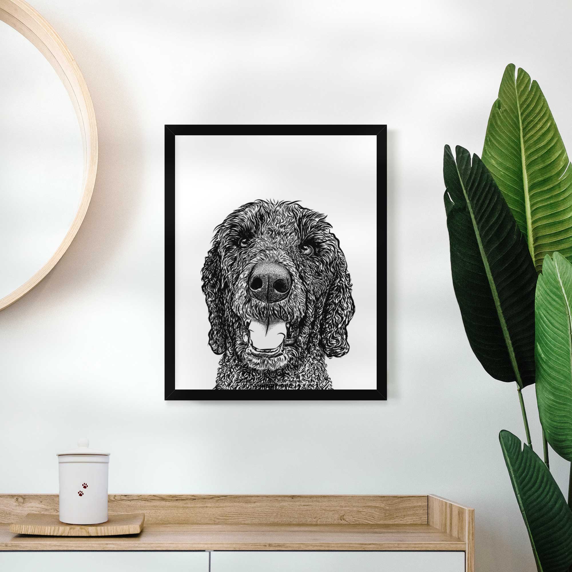Obi James the Goldendoodle Art Print