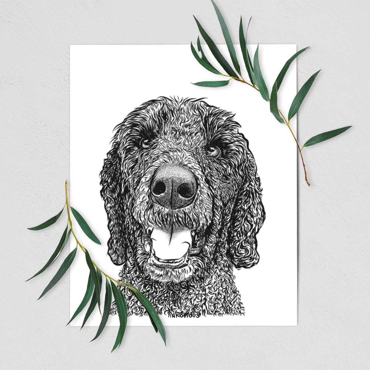 Obi James the Goldendoodle Art Print