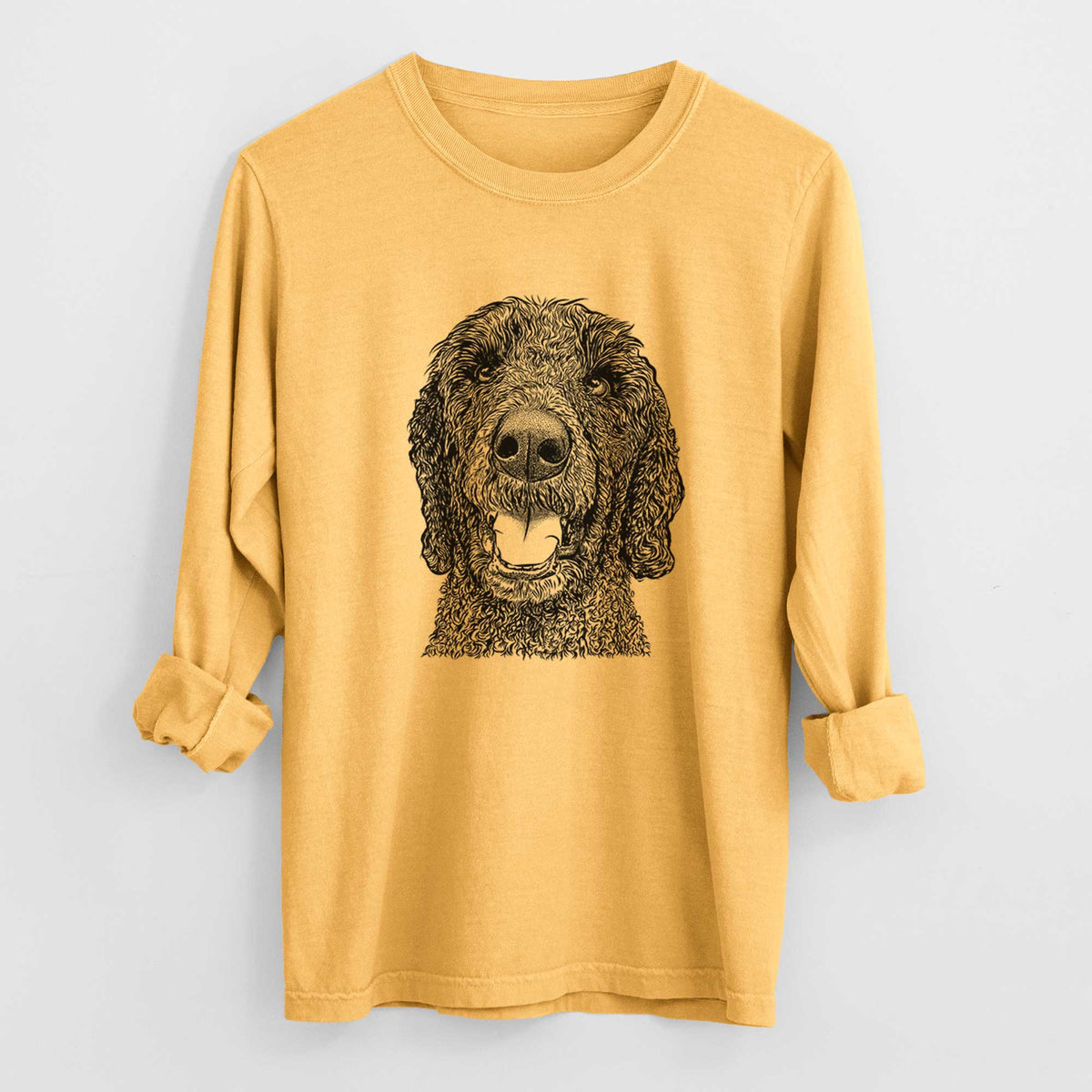 Bare Obi James the Goldendoodle - Heavyweight 100% Cotton Long Sleeve