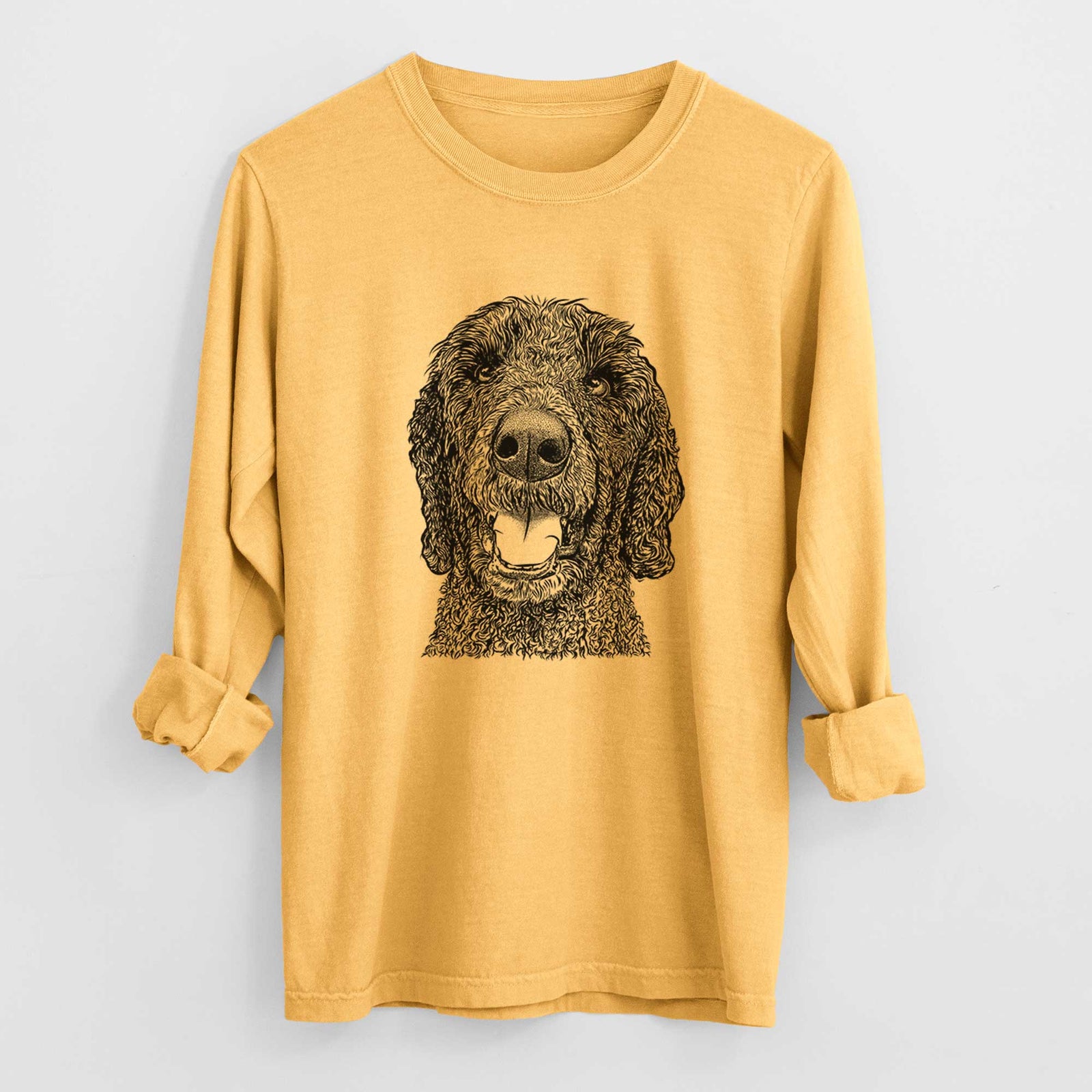 Bare Obi James the Goldendoodle - Heavyweight 100% Cotton Long Sleeve