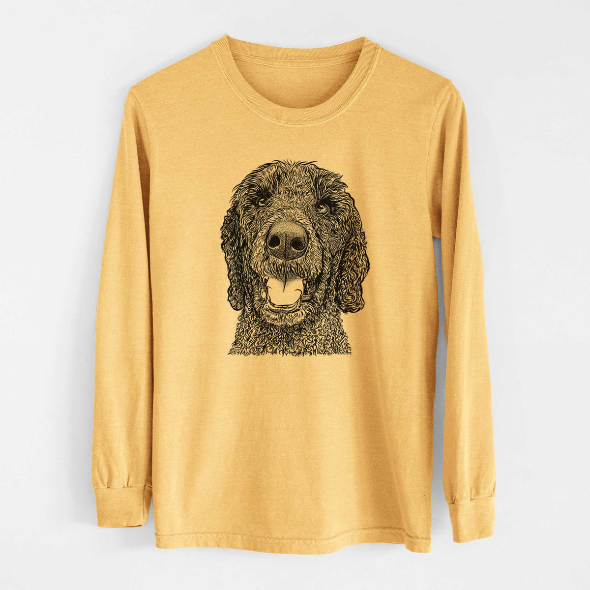 Bare Obi James the Goldendoodle - Heavyweight 100% Cotton Long Sleeve